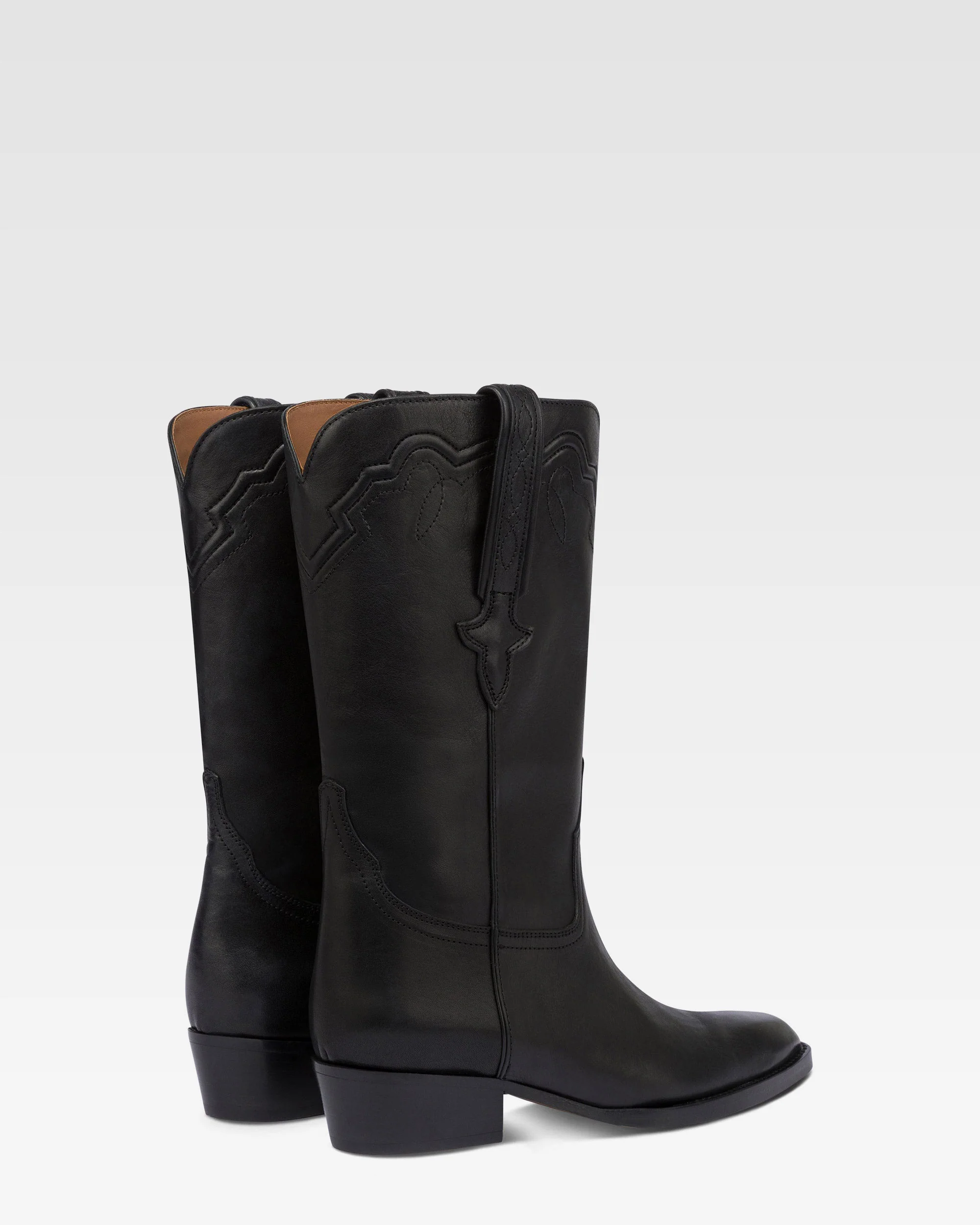 Boots in black leather - Image 3