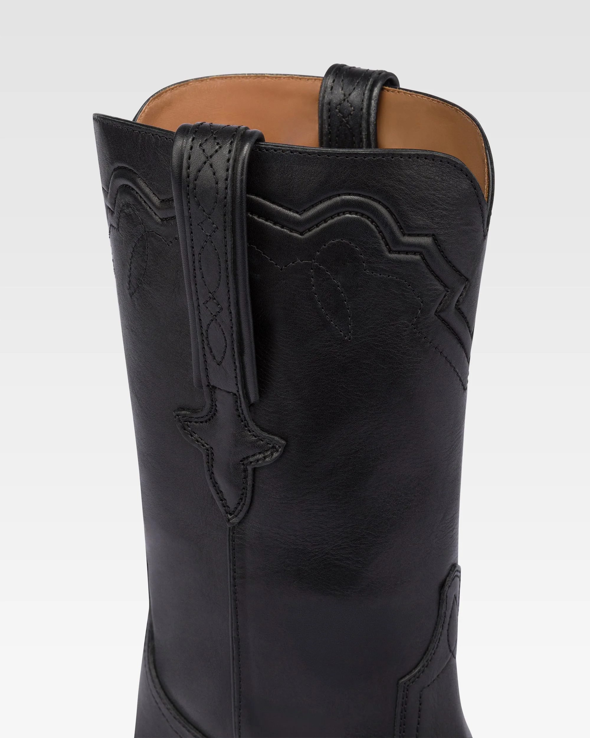 Boots in black leather - Image 5