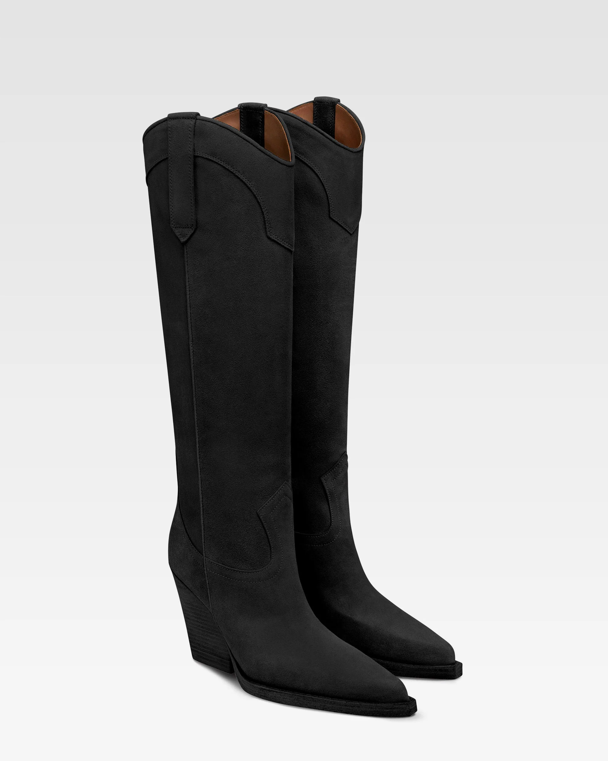 Boots in black velour - Image 3