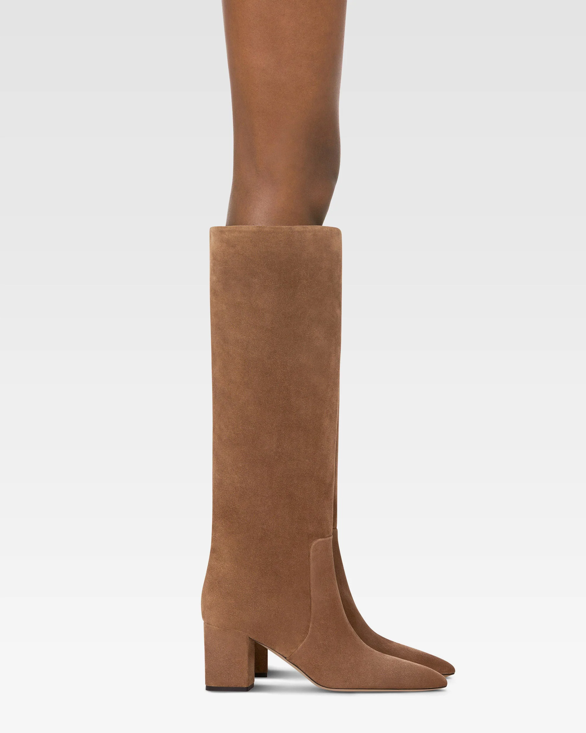 Boots in brown calf suede leather - Image 6