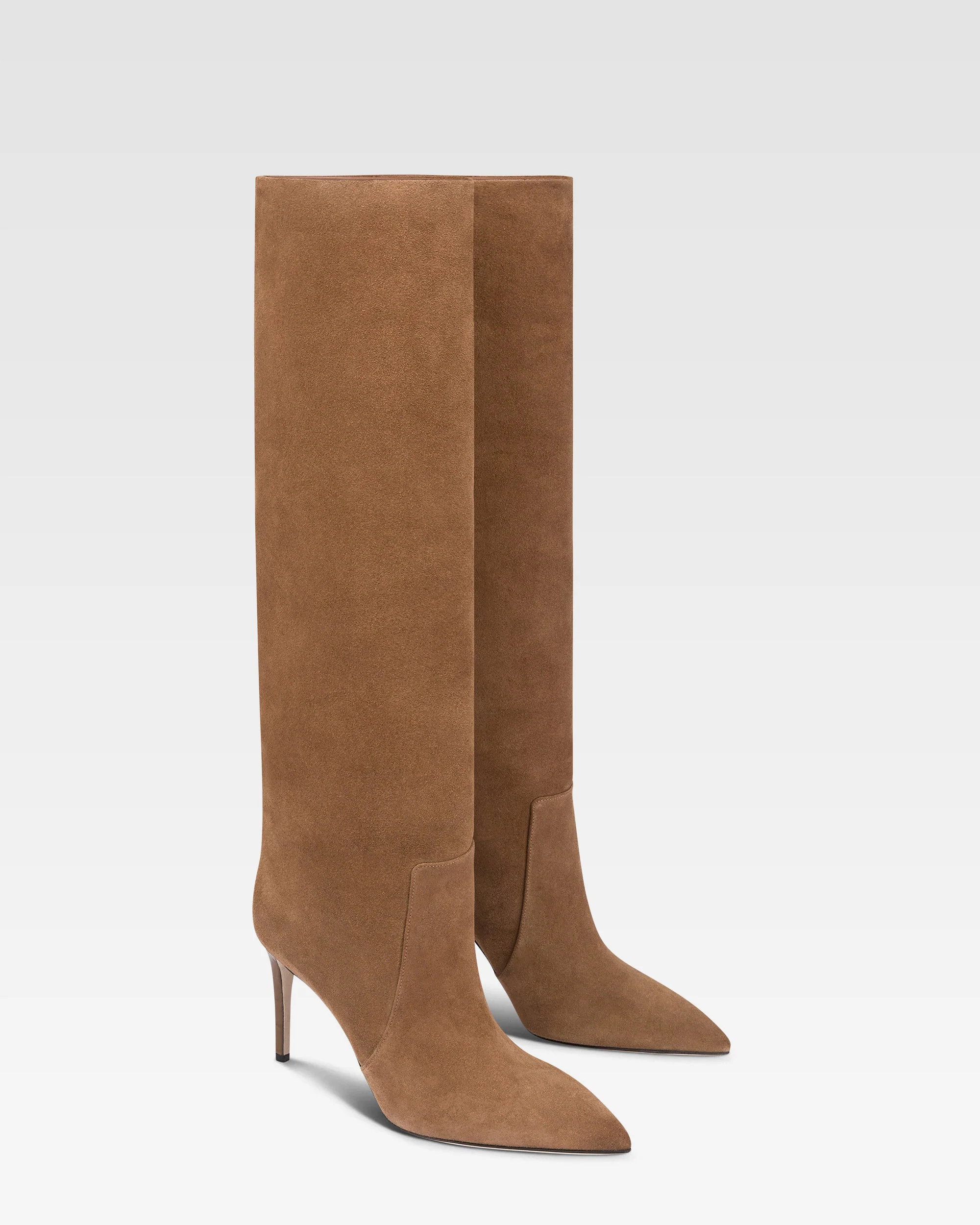Boots in brown calf suede leather - Image 2