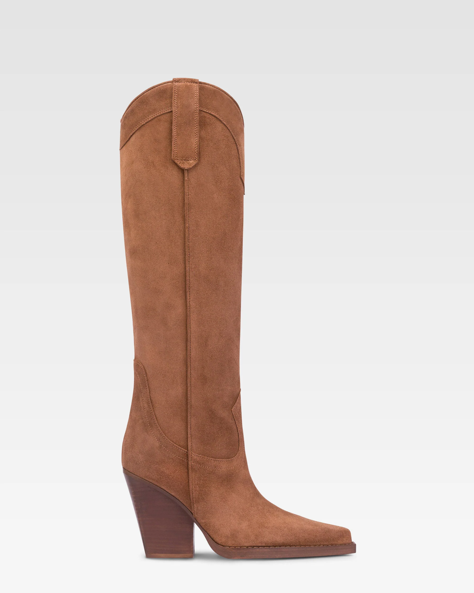 Boots in brown velour