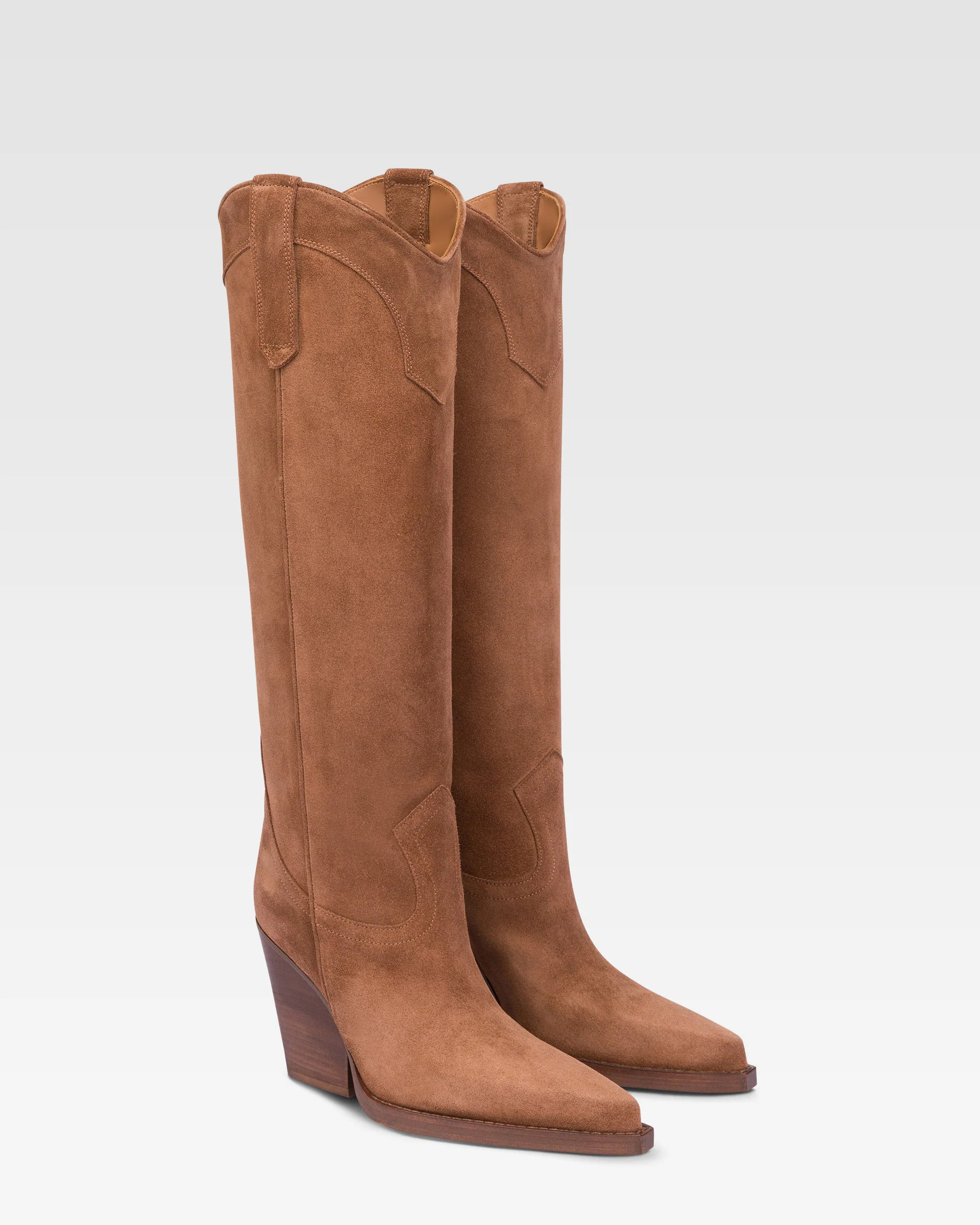 Boots in brown velour - Image 2
