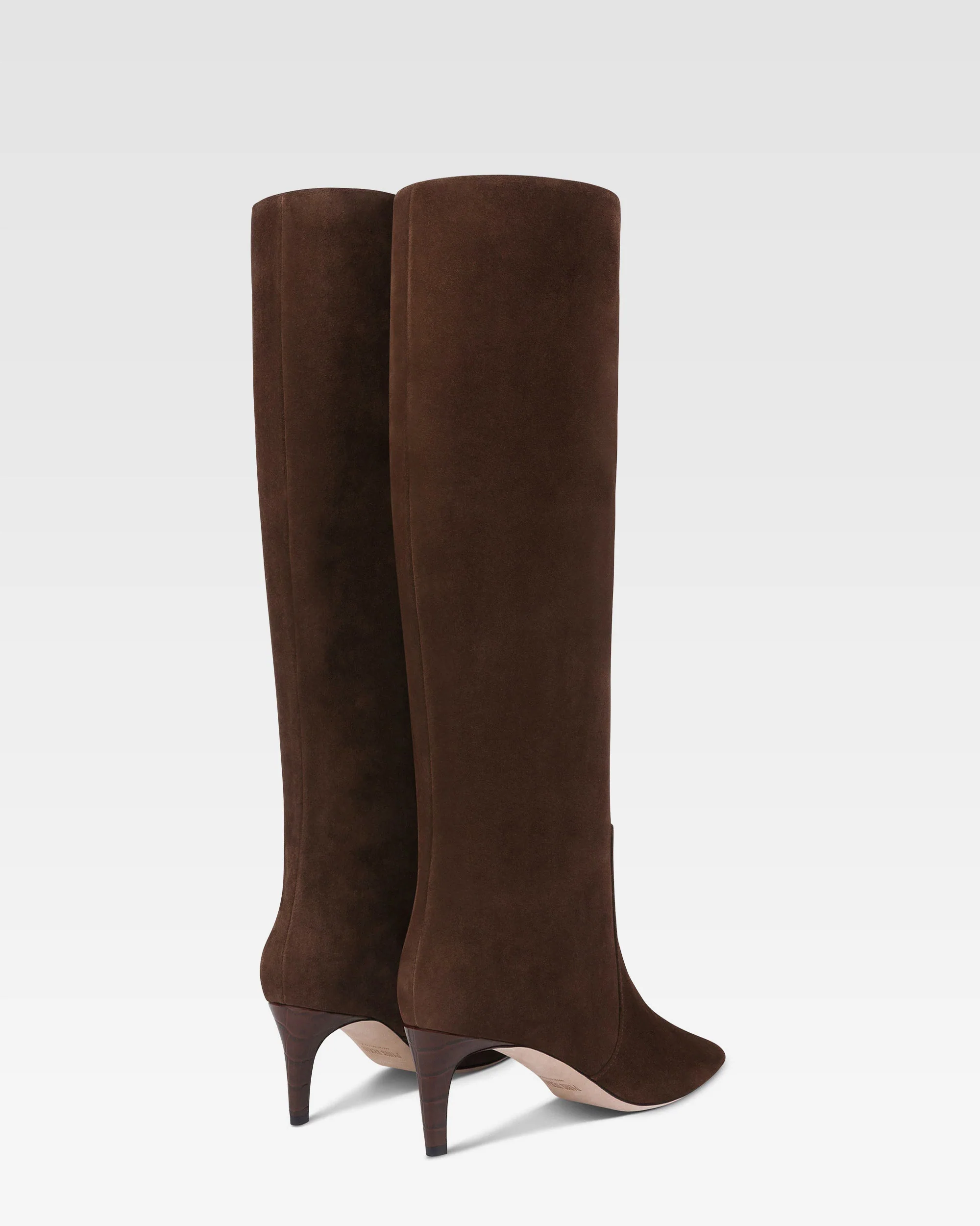 Boots in chocolate calf suede leather - Image 3