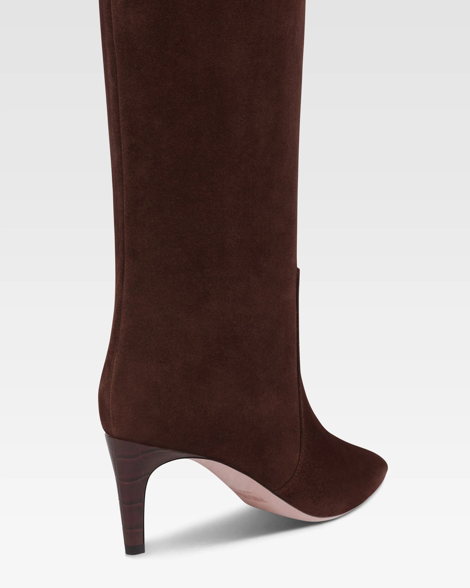 Boots in chocolate calf suede leather - Image 5