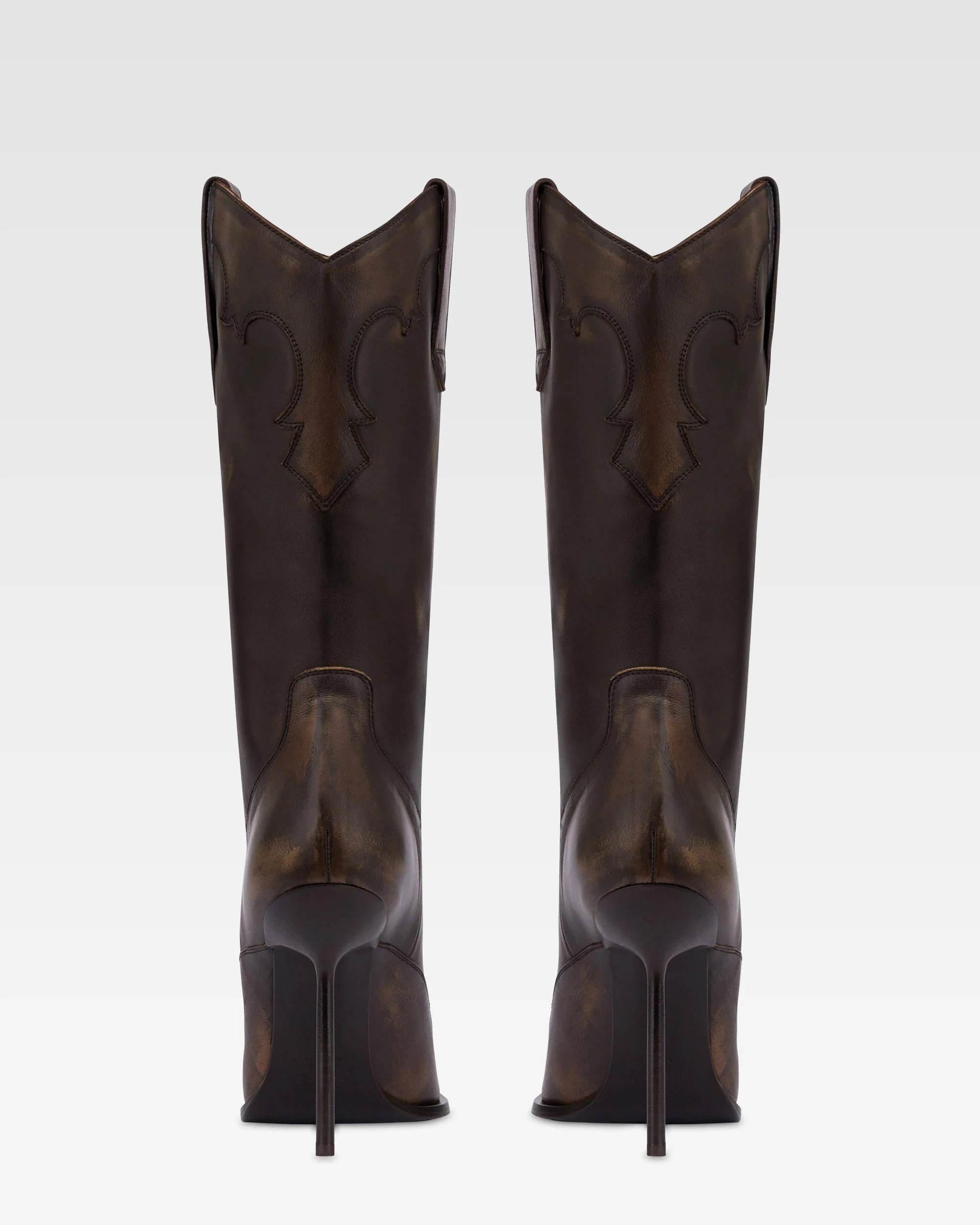 Boots in ebony brushed leather. - Image 4