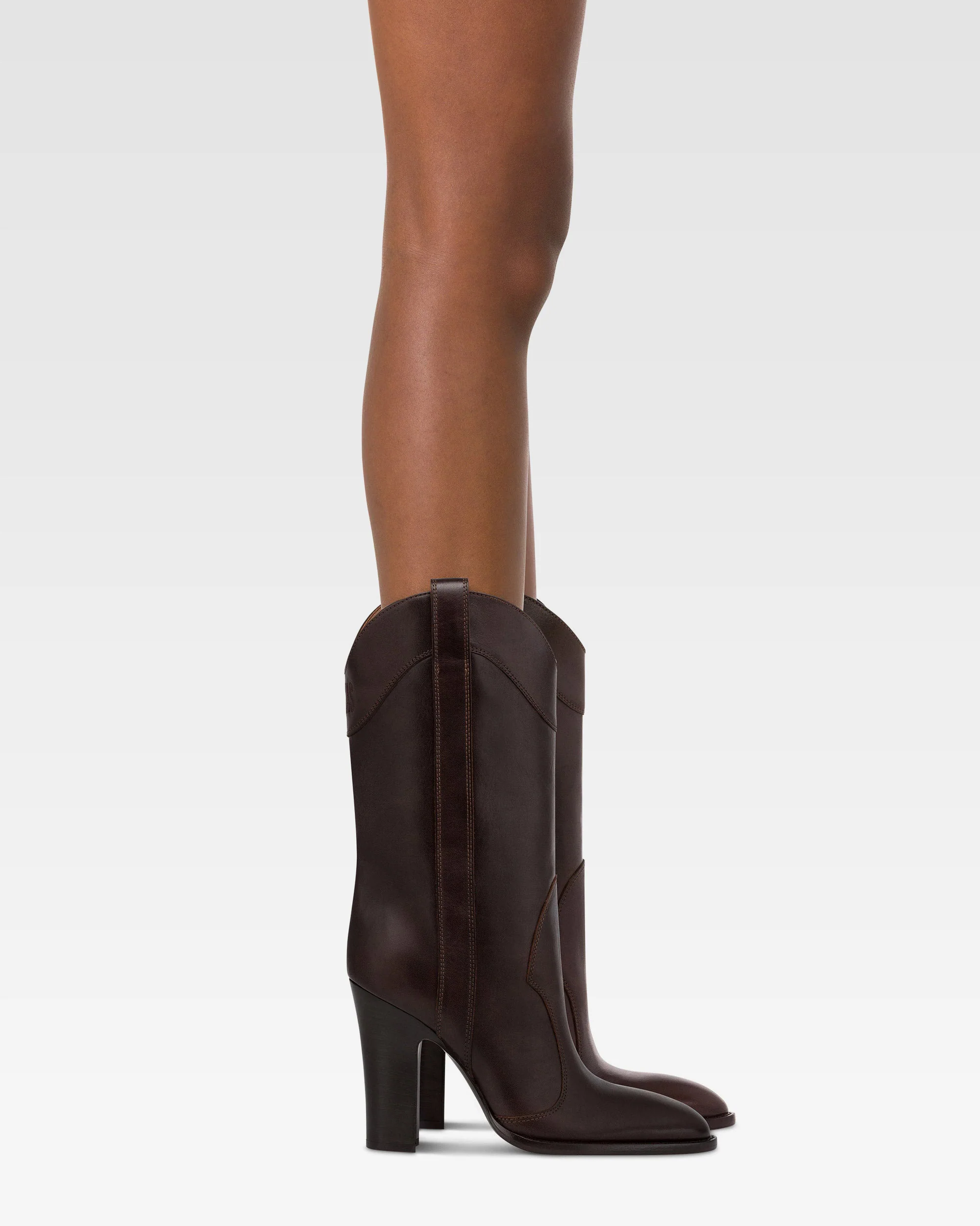 Boots in ebony calf leather. - Image 6