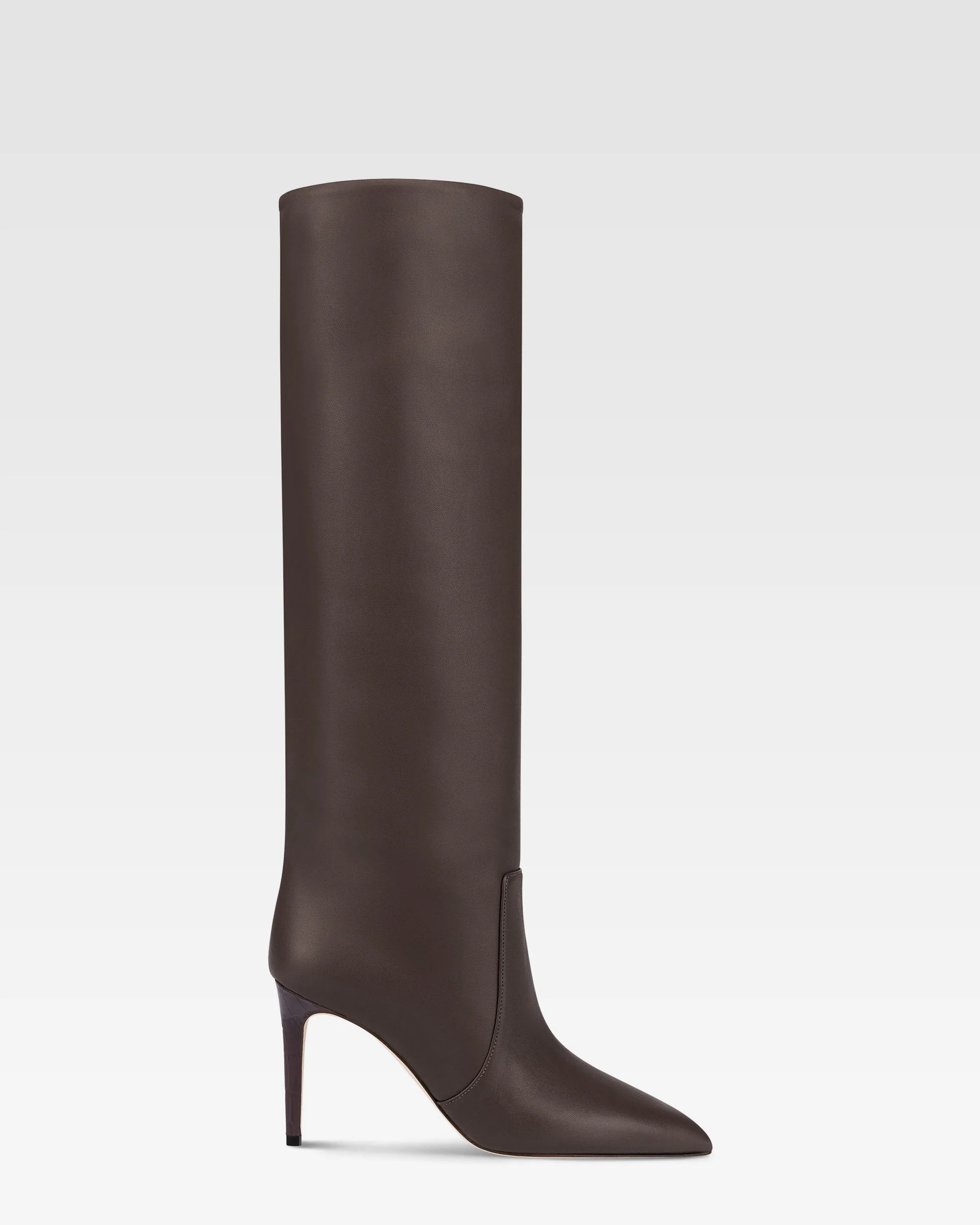 Boots in ebony calf leather