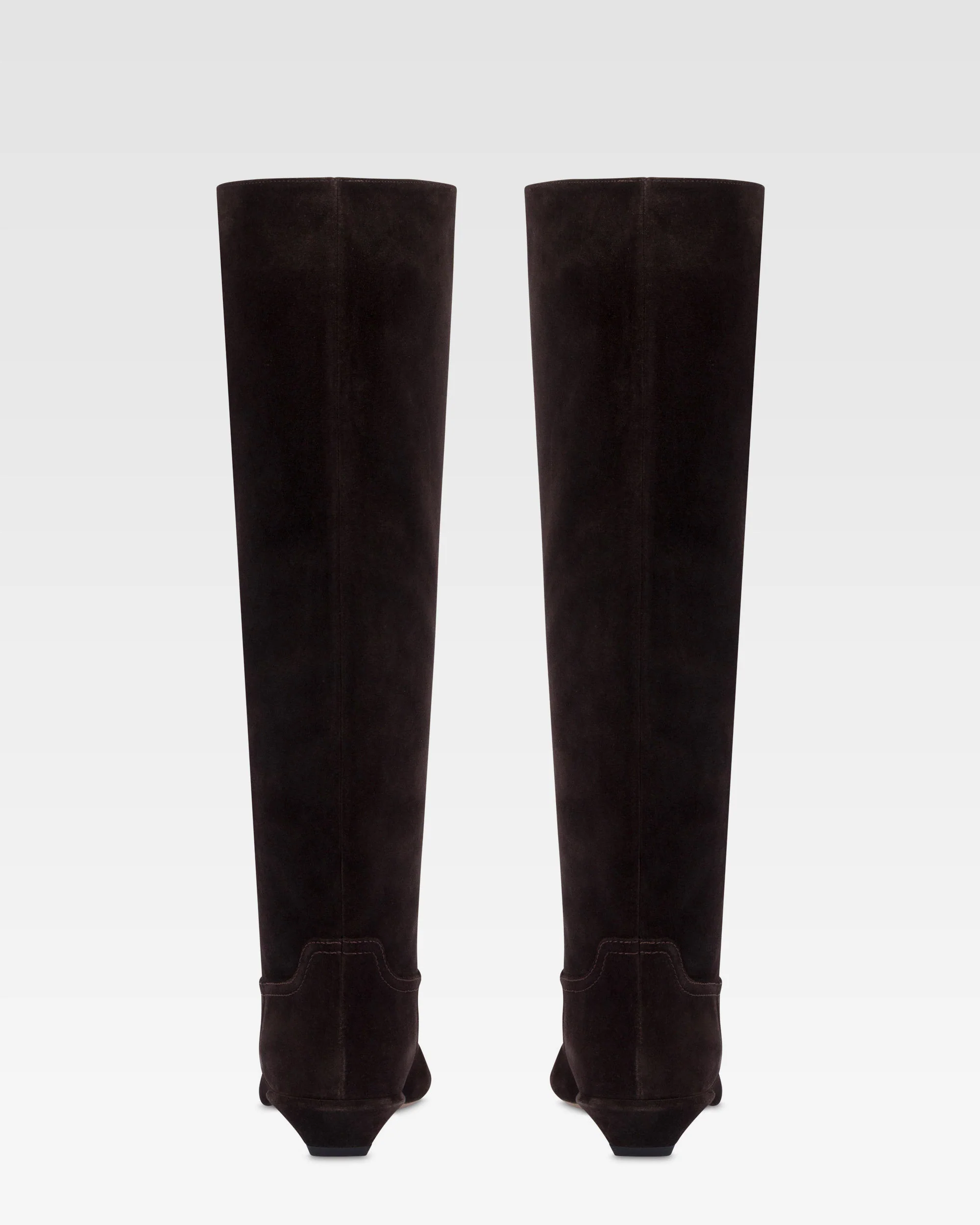 Boots in ebony calf suede leather. - Image 4