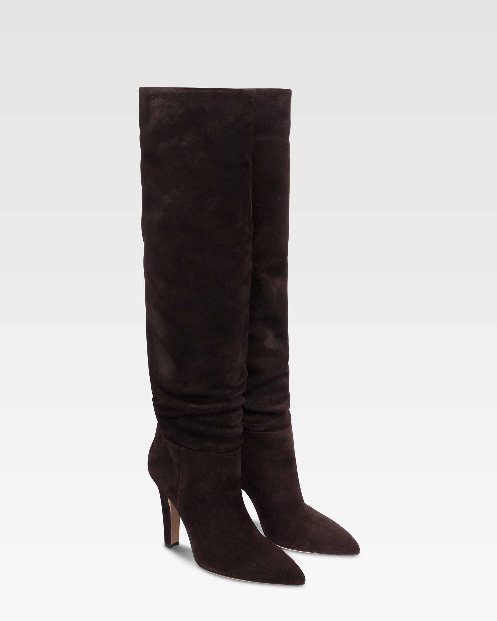 Boots in ebony calf suede leather. - Image 2