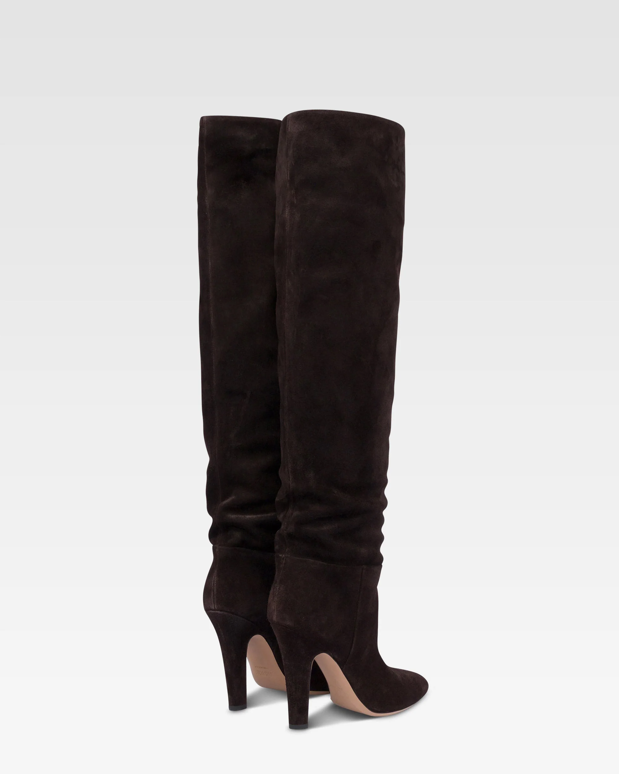 Boots in ebony calf suede leather. - Image 3