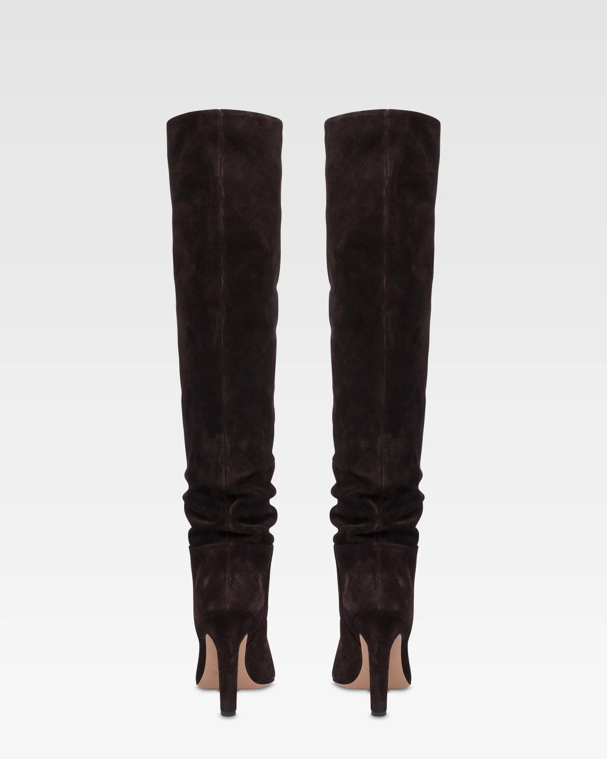 Boots in ebony calf suede leather. - Image 4
