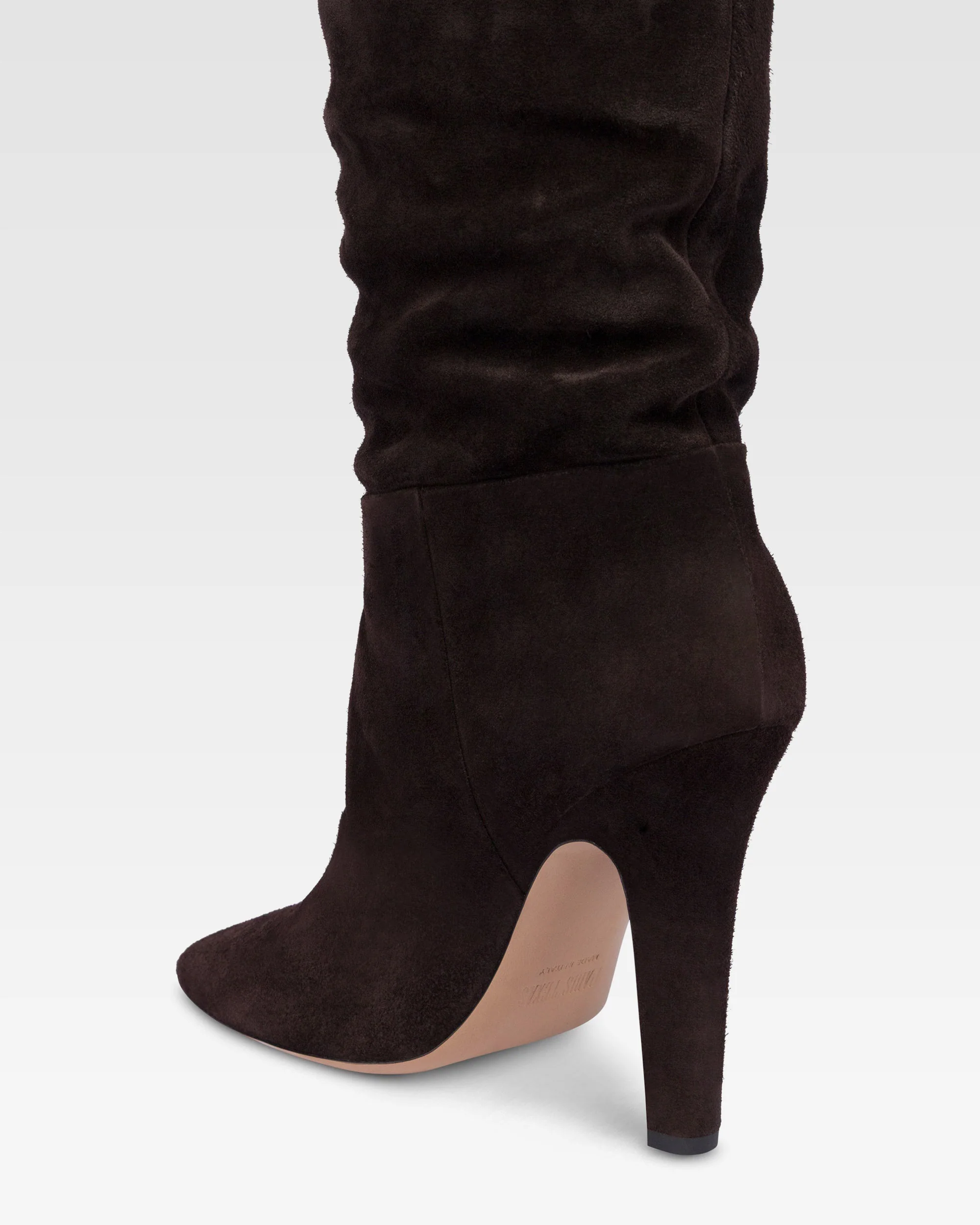Boots in ebony calf suede leather. - Image 5