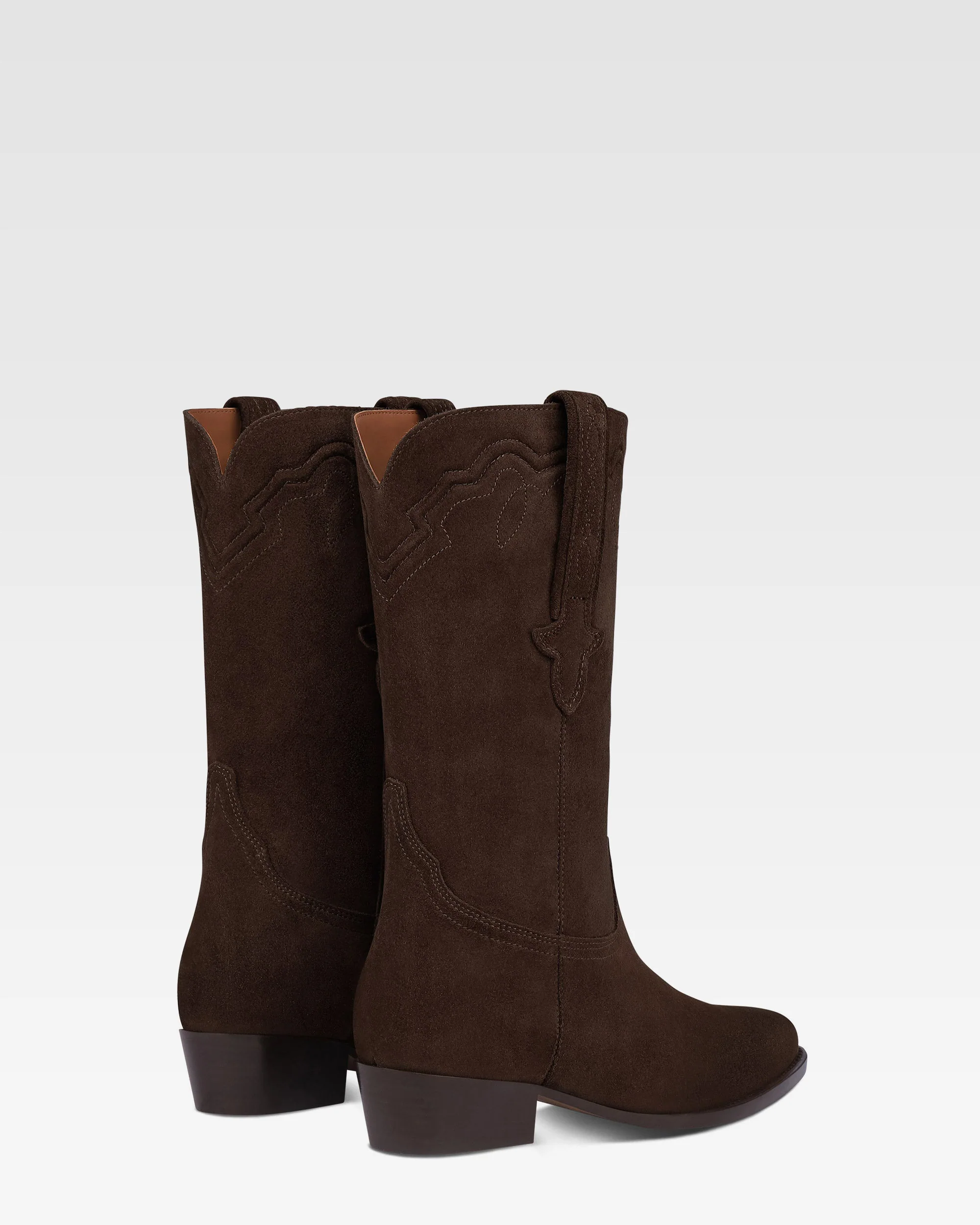 Boots in ebony calf suede leather - Image 3