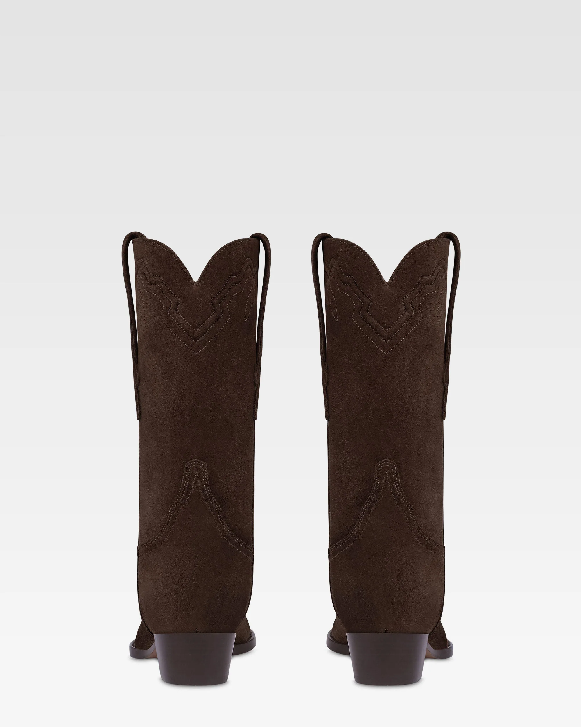 Boots in ebony calf suede leather - Image 4