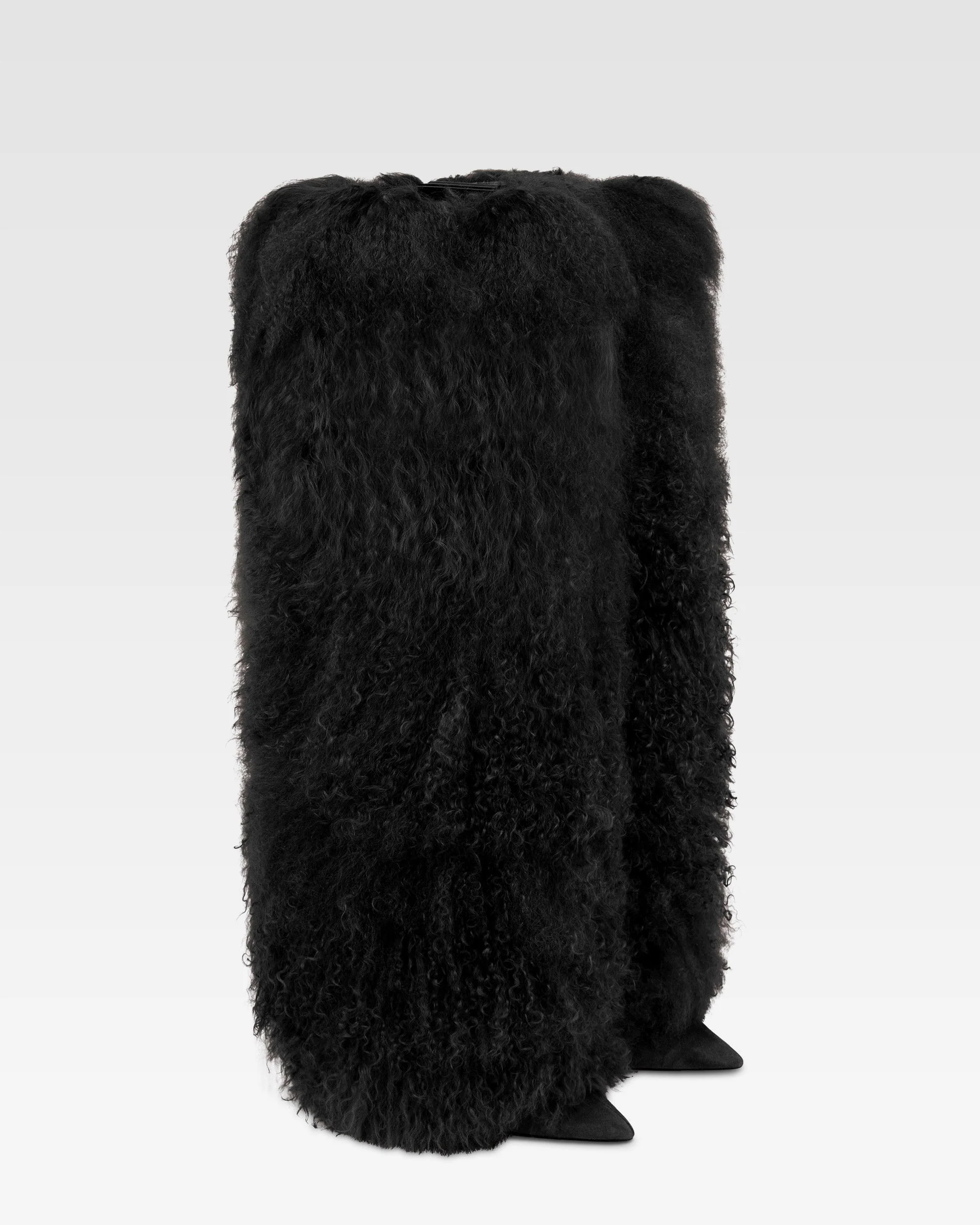 Boots in mongolian fur multicolor / print - Image 2