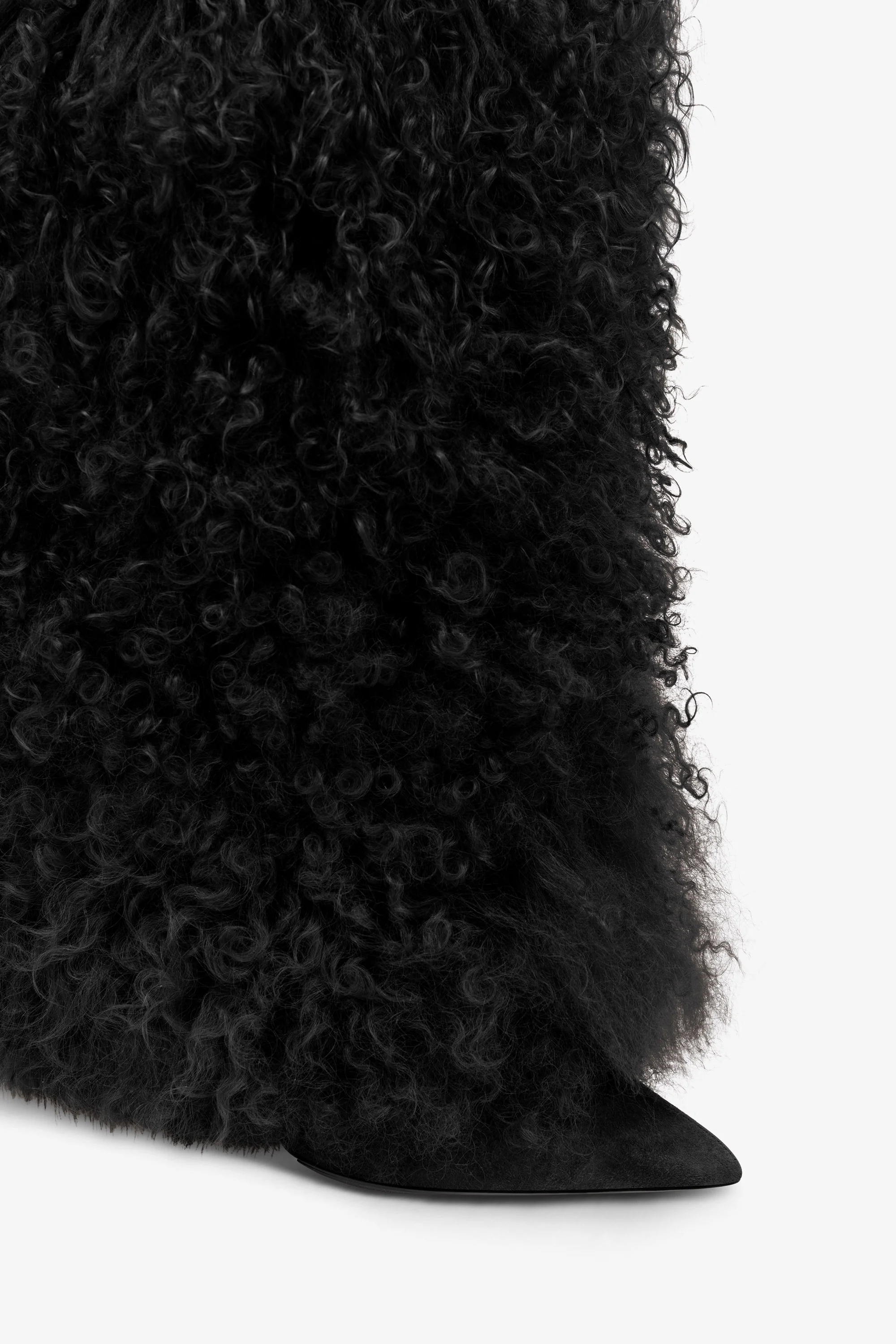 Boots in mongolian fur multicolor / print - Image 5