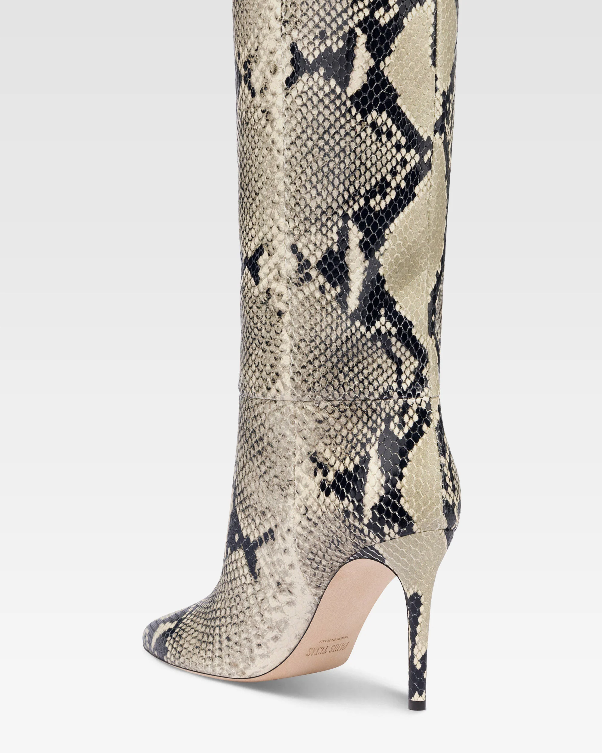 Boots in natural python-print leather - Image 5