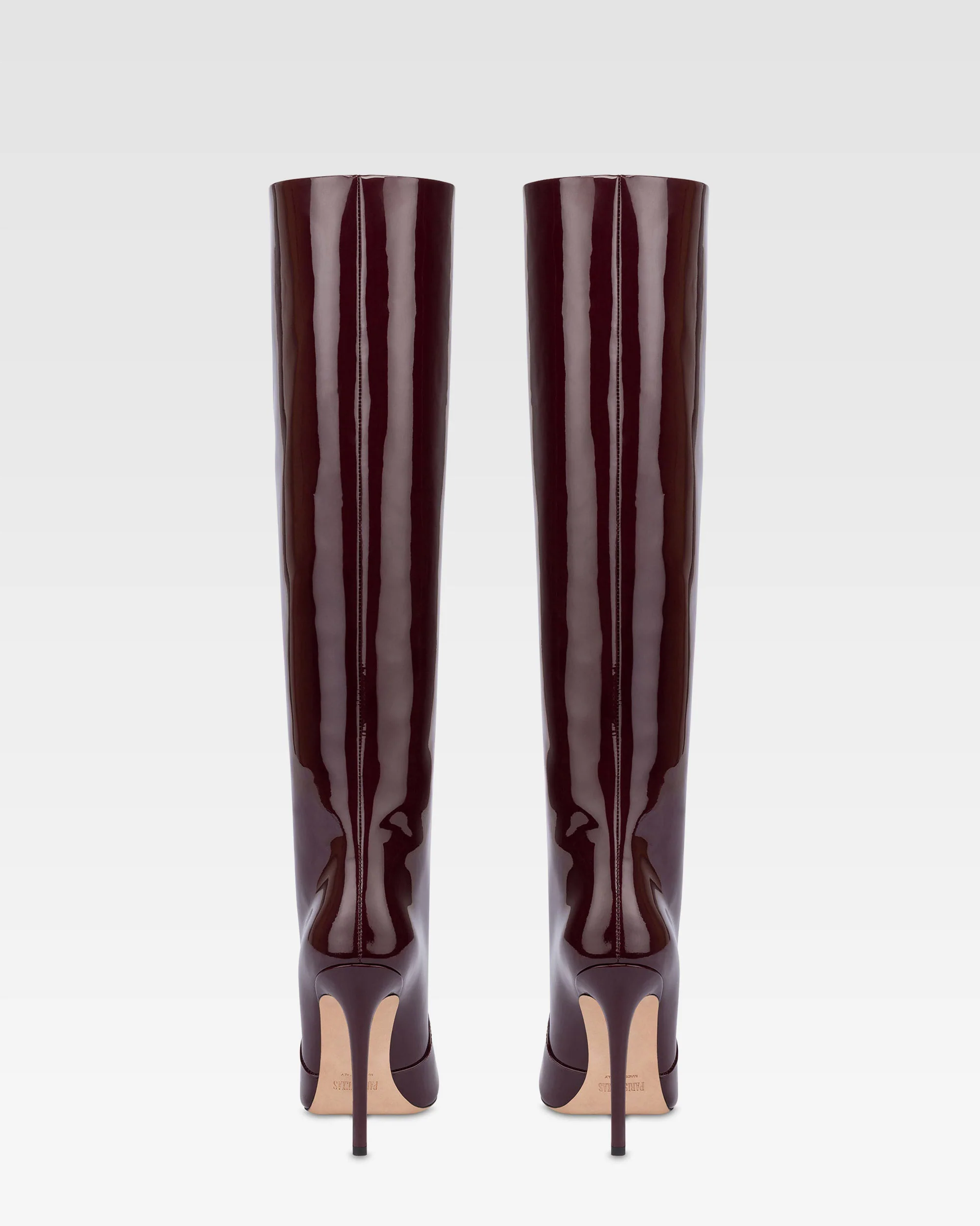 Boots in rouge noir patent leather. - Image 4