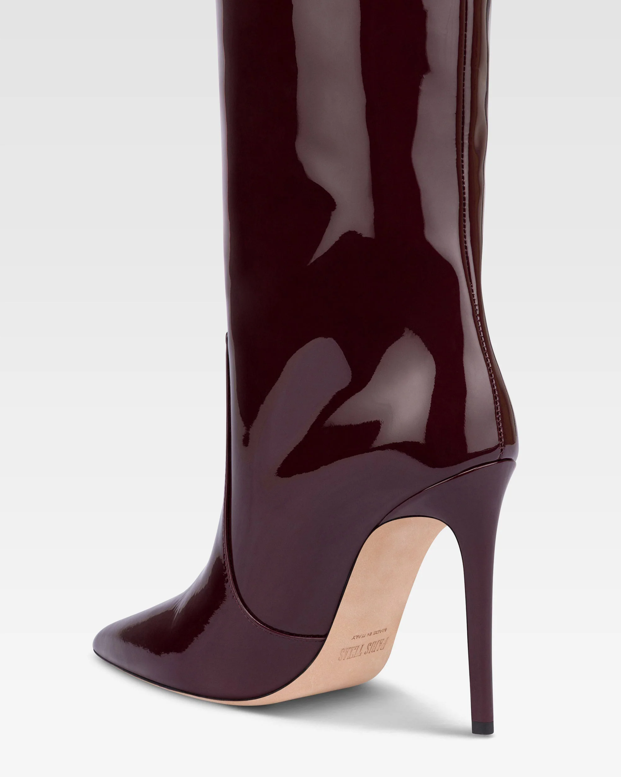 Boots in rouge noir patent leather. - Image 5