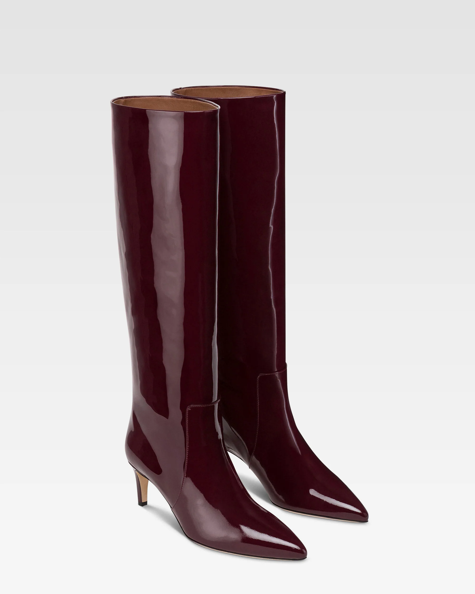 Boots in rouge noir patent leather. - Image 2