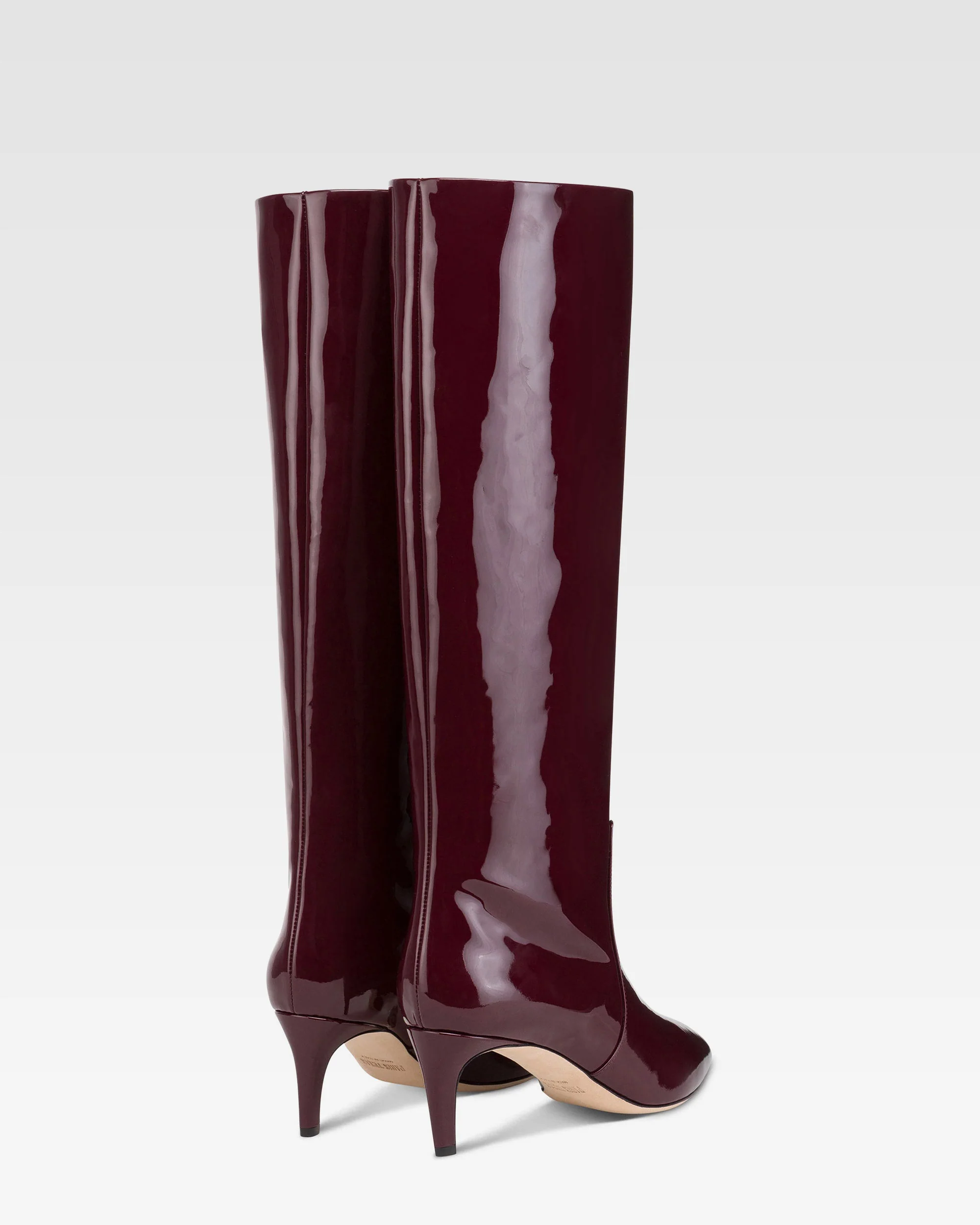 Boots in rouge noir patent leather. - Image 3