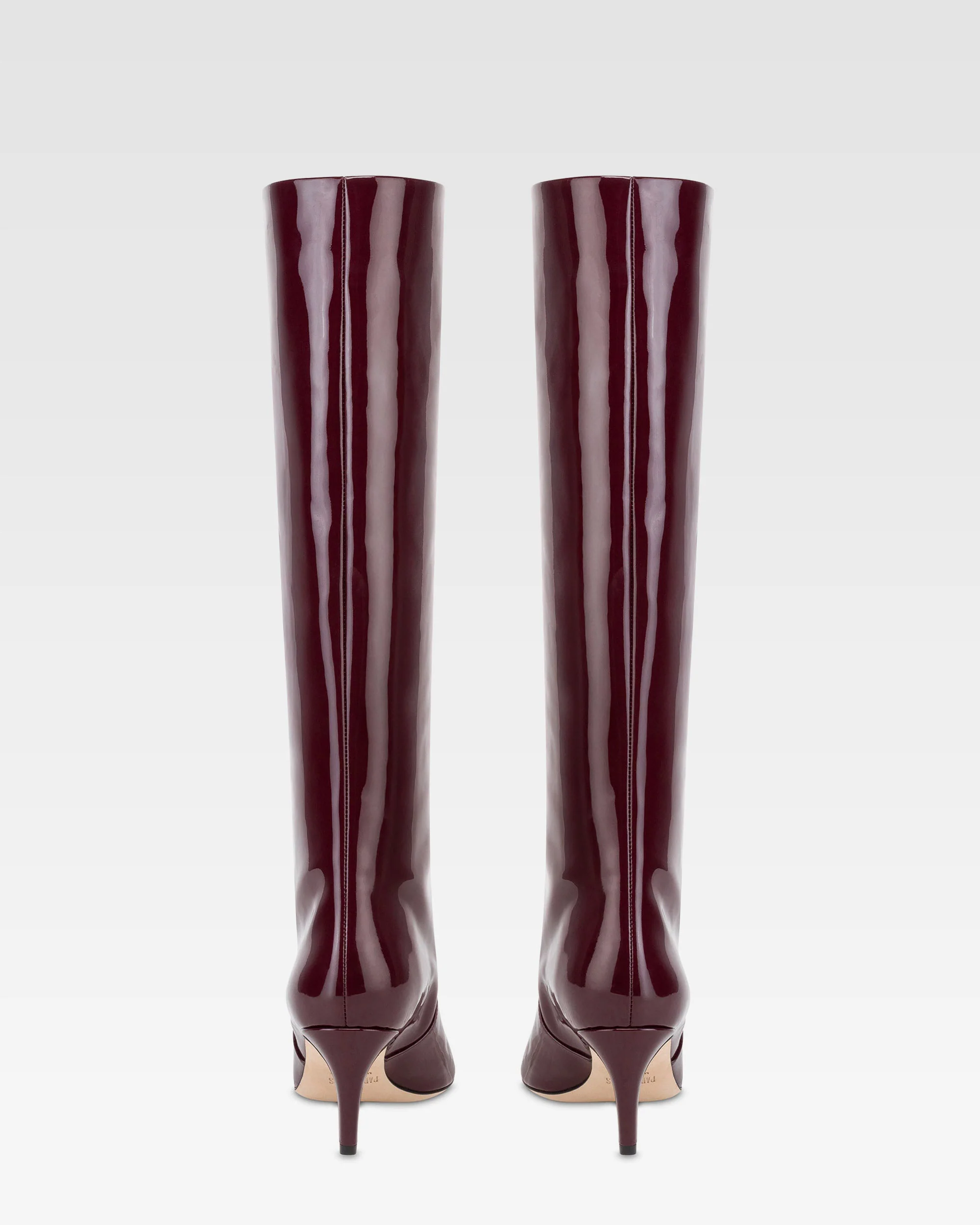 Boots in rouge noir patent leather. - Image 4