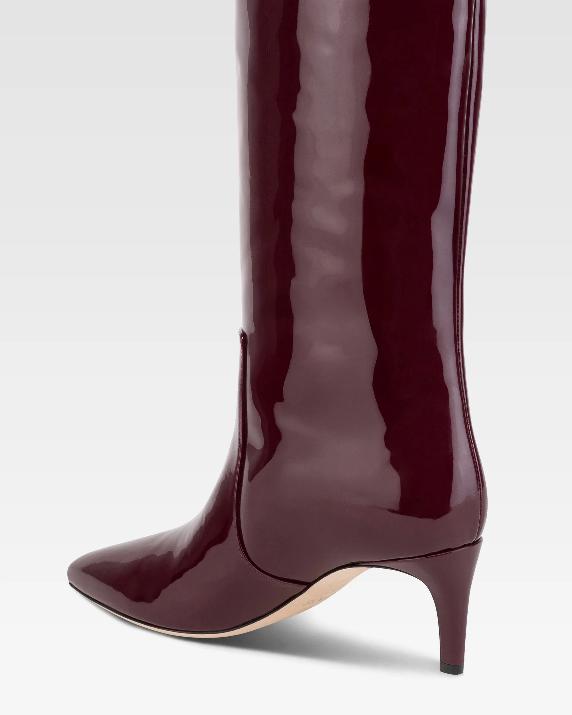 Boots in rouge noir patent leather. - Image 5