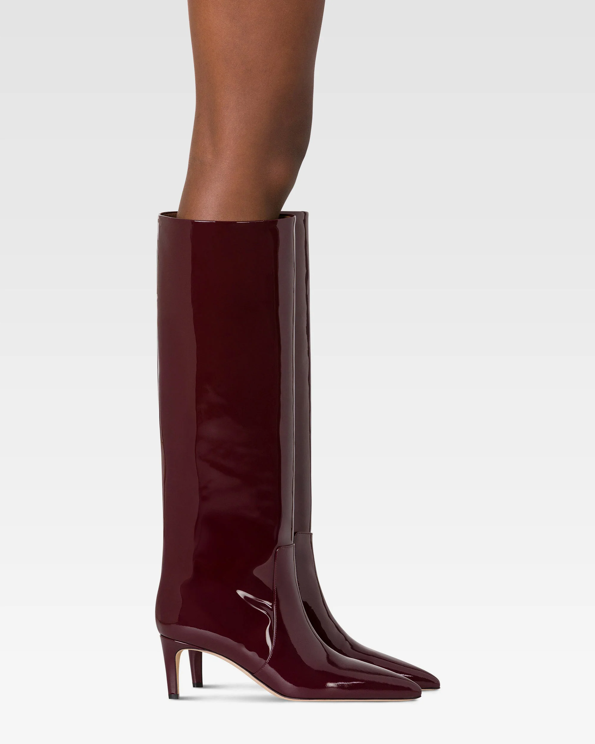 Boots in rouge noir patent leather. - Image 6