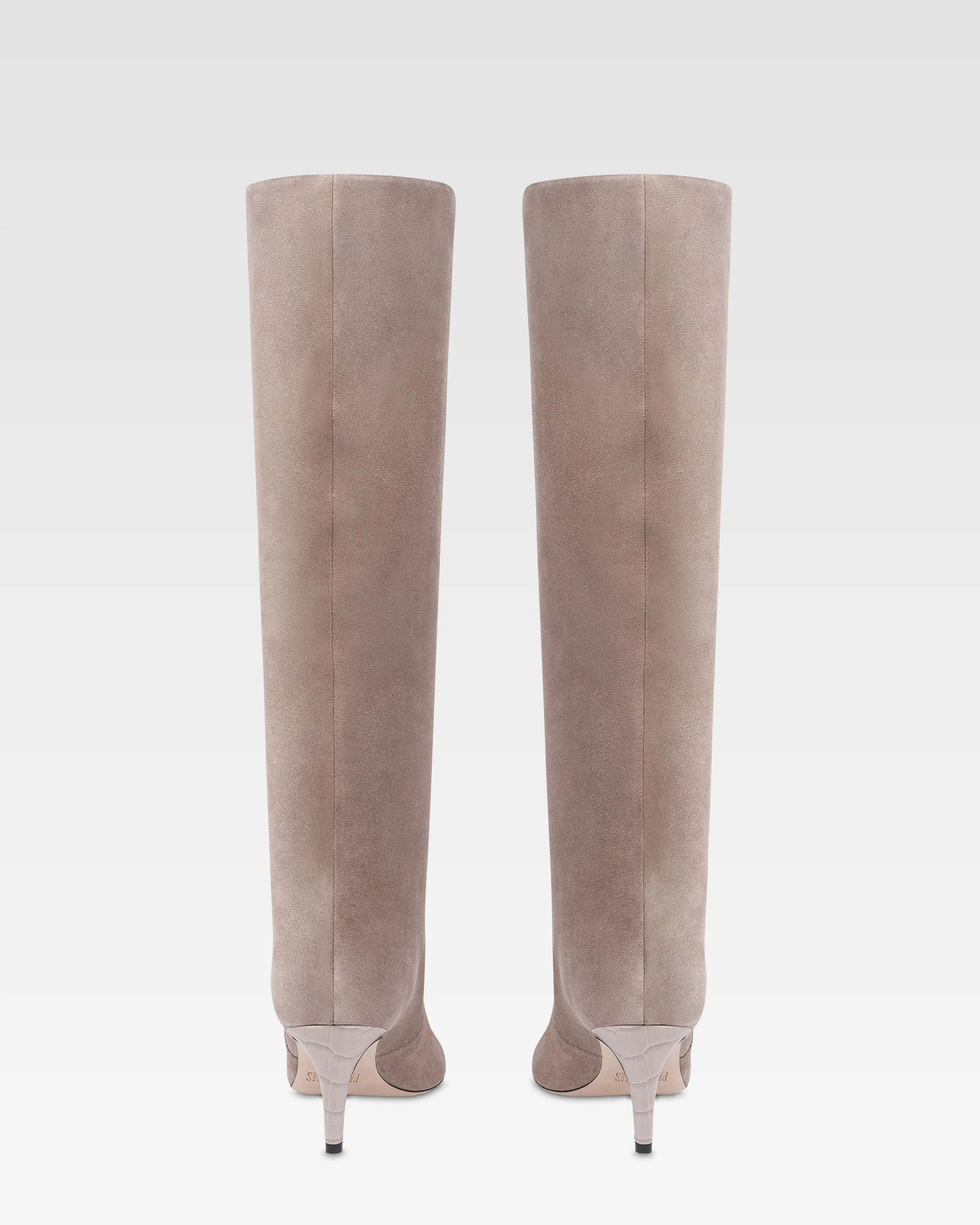 Boots in taupe calf suede leather - Image 4