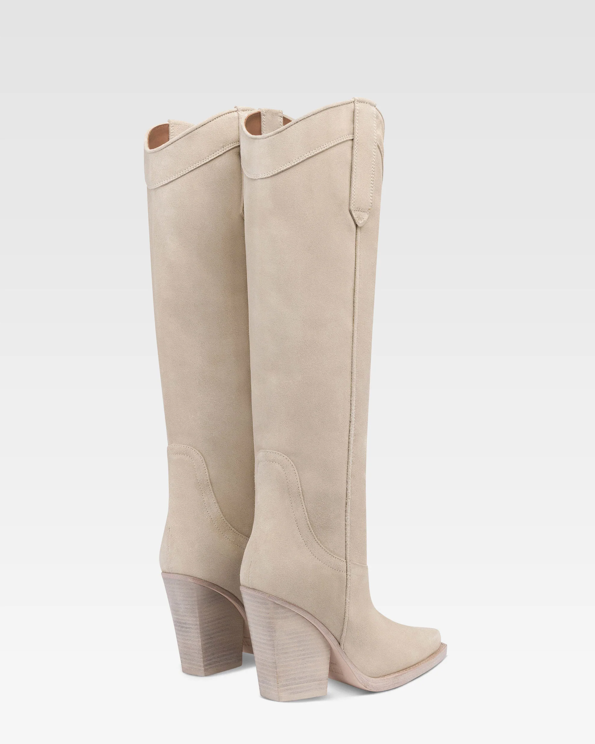 Boots in white velour - Image 3