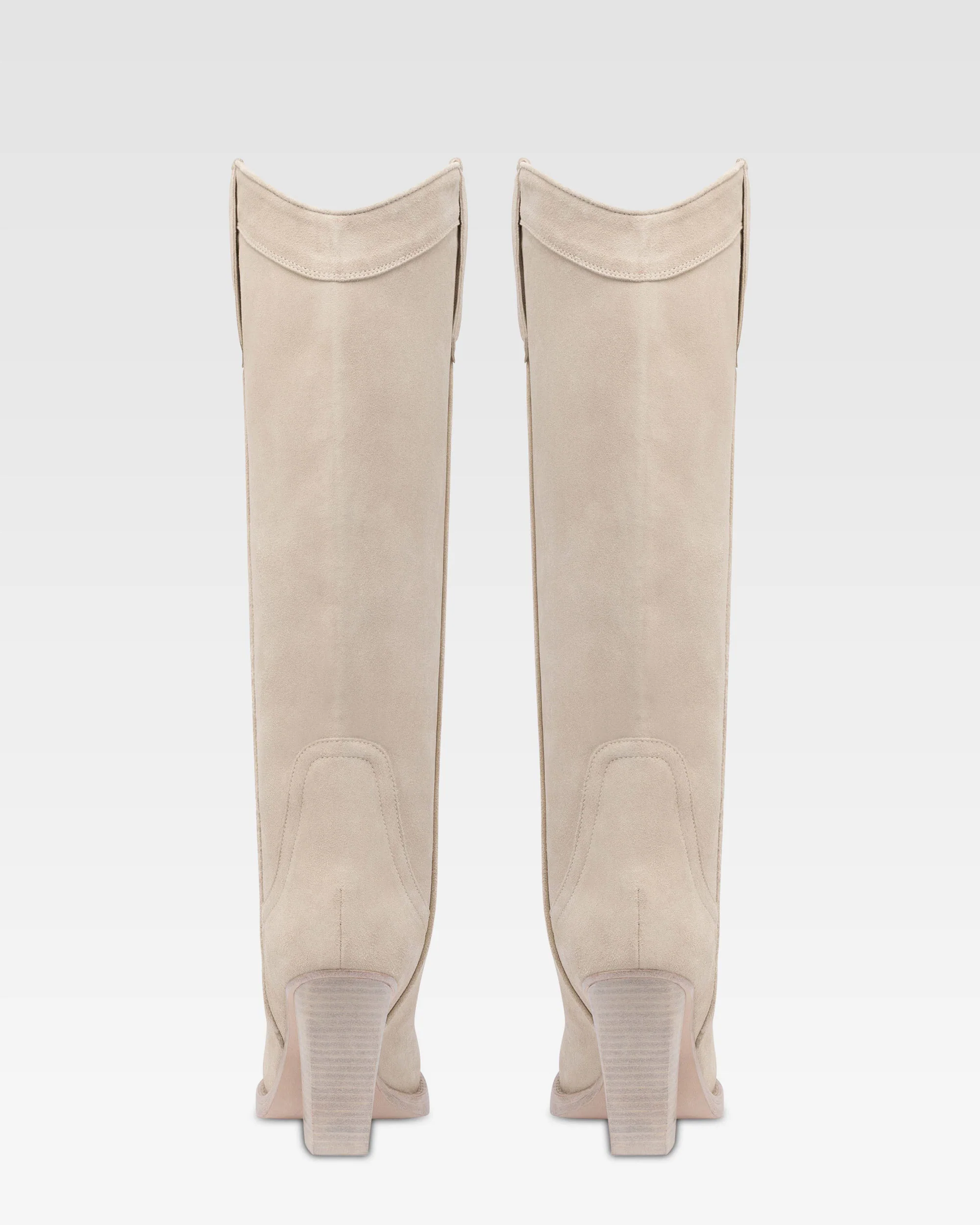 Boots in white velour - Image 4