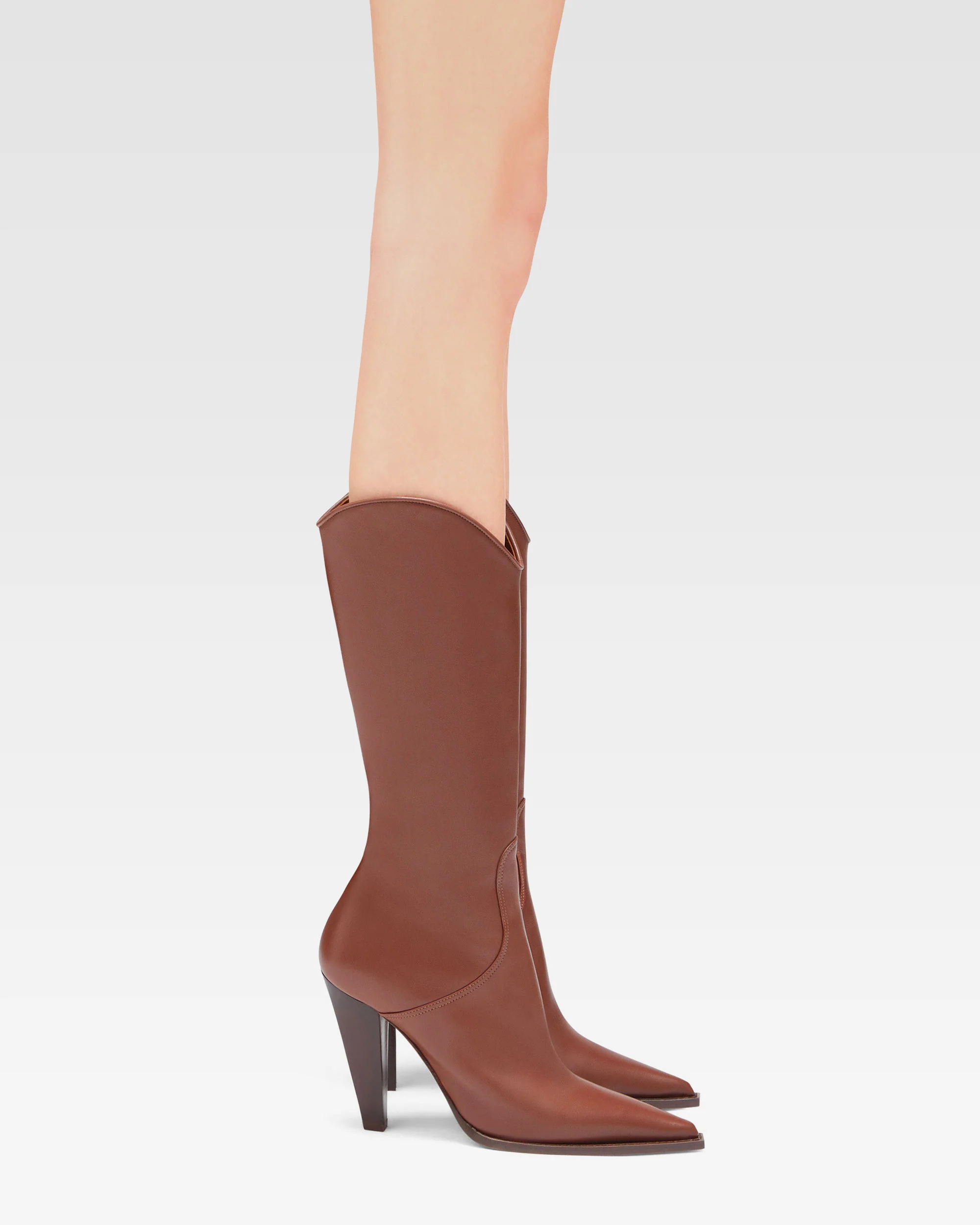 Brown leather boot - Image 6