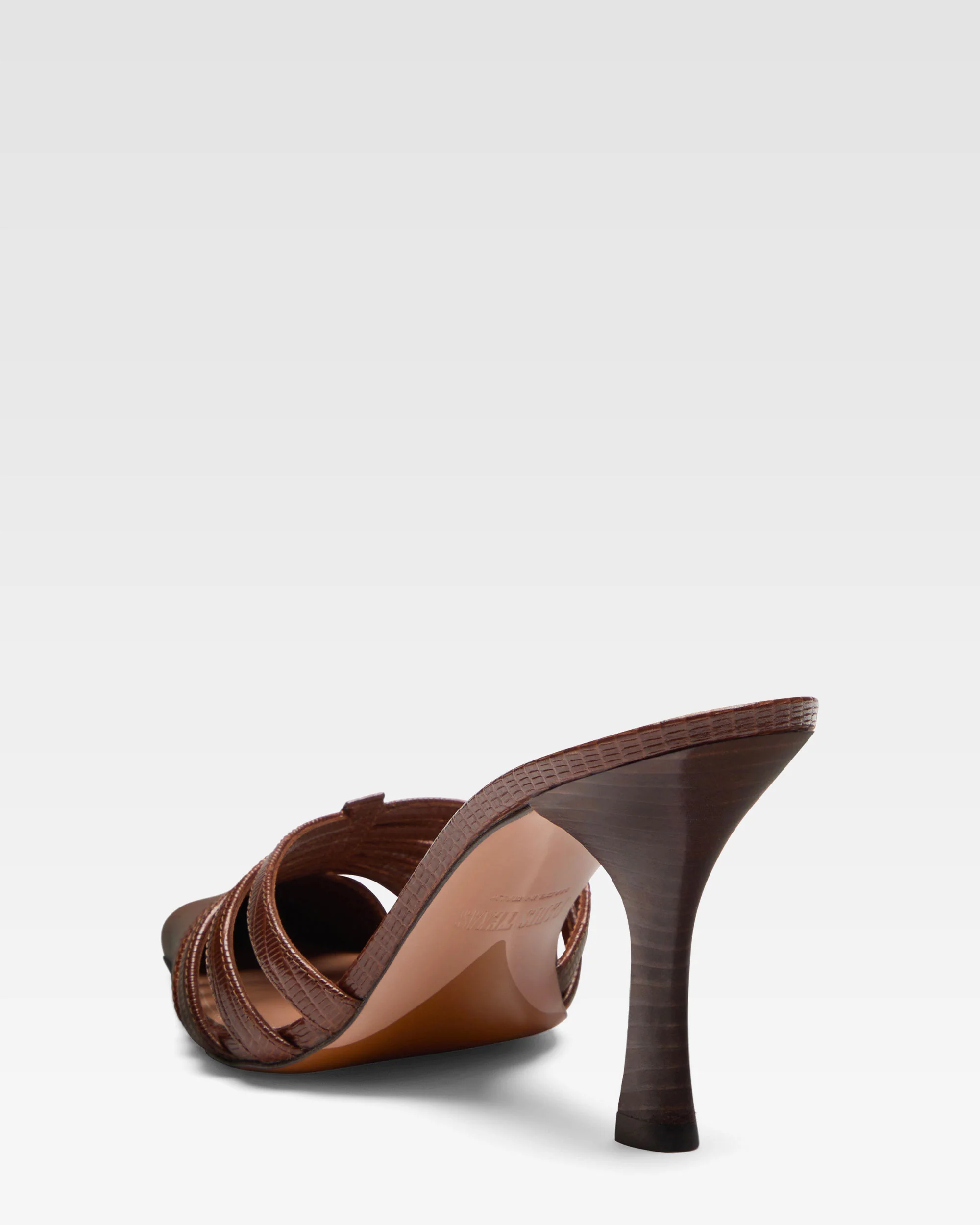 Brown leather cut-out mule - Image 5