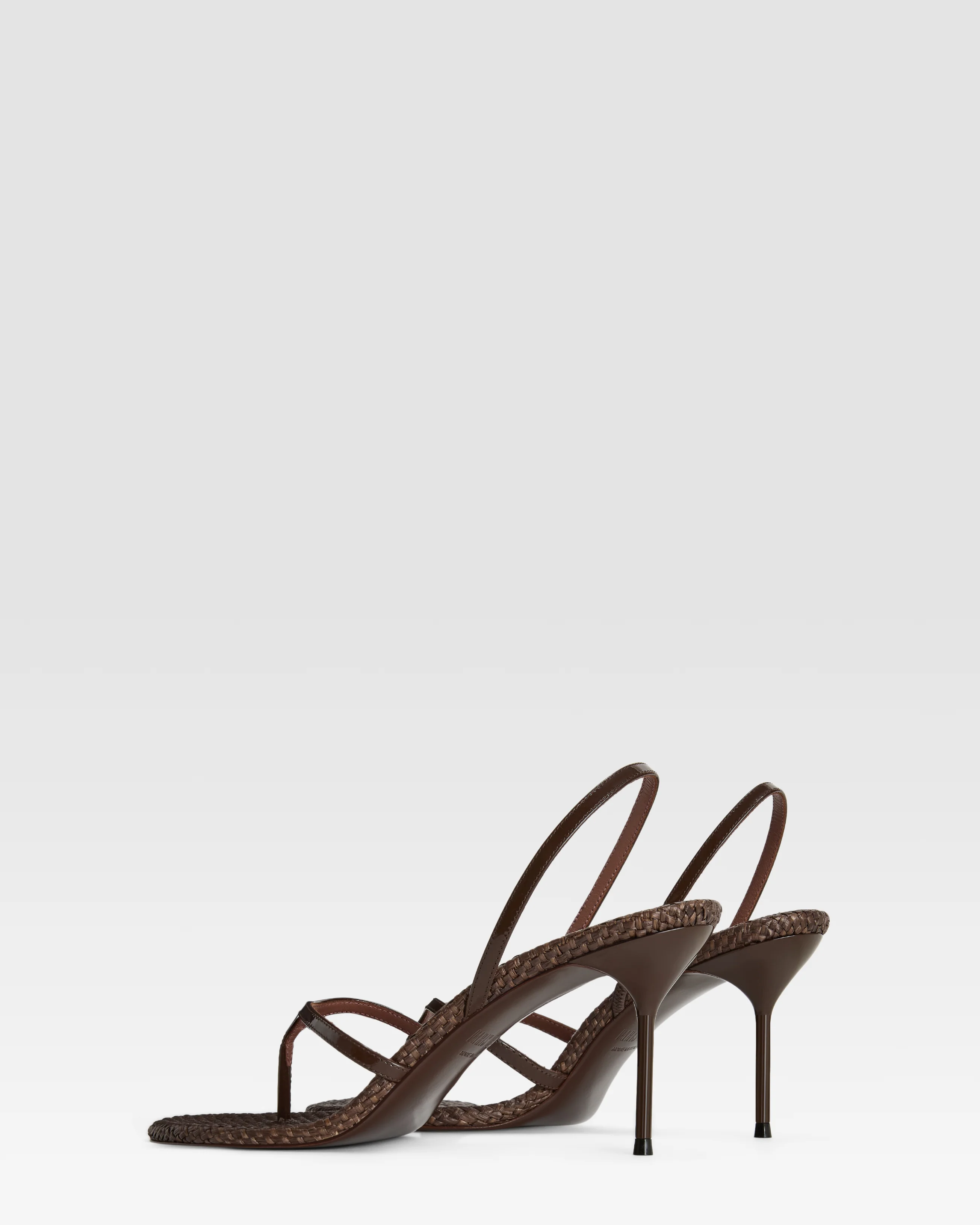LEATHER AND RAFFIA SANDAL - Image 3