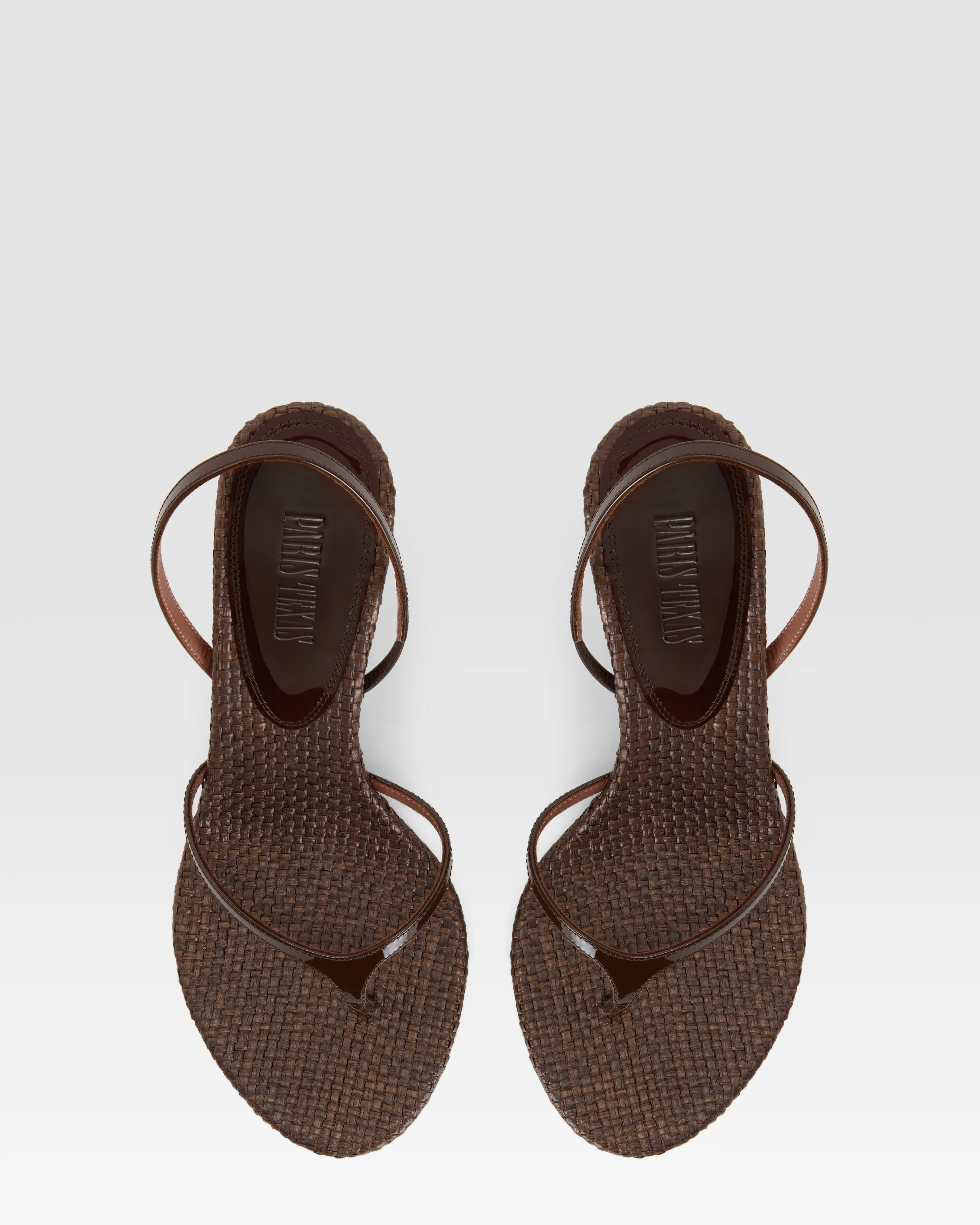 LEATHER AND RAFFIA SANDAL - Image 4