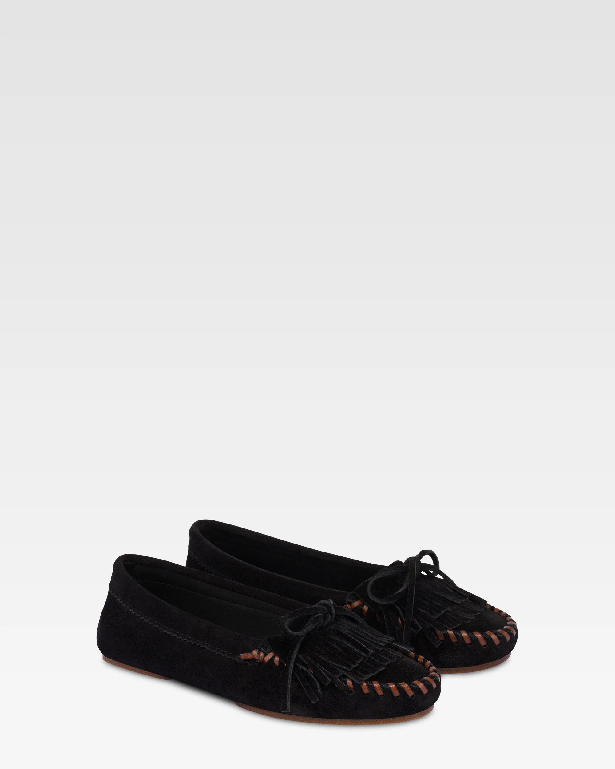Loafers in black suede leather - Image 2