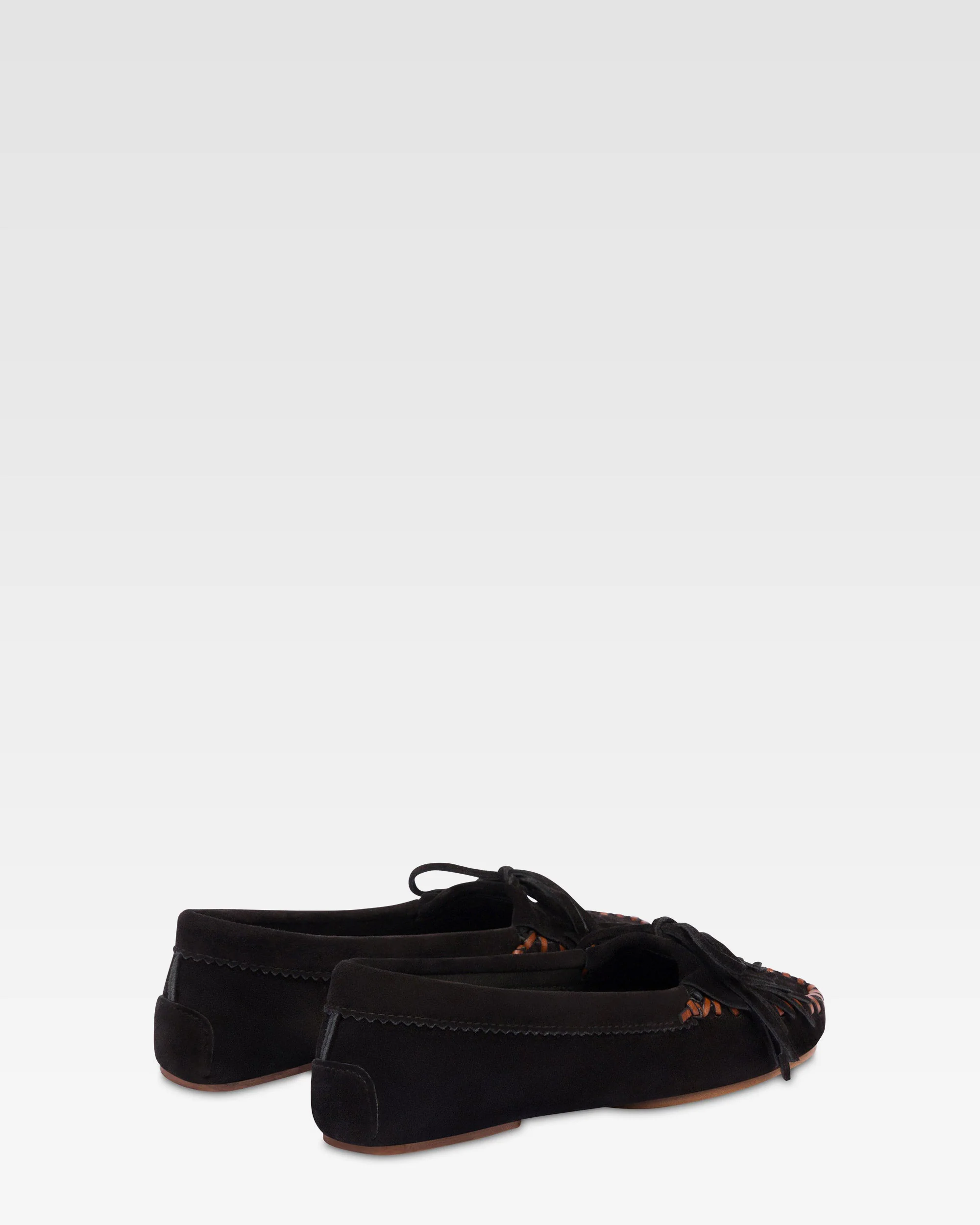Loafers in black suede leather - Image 3