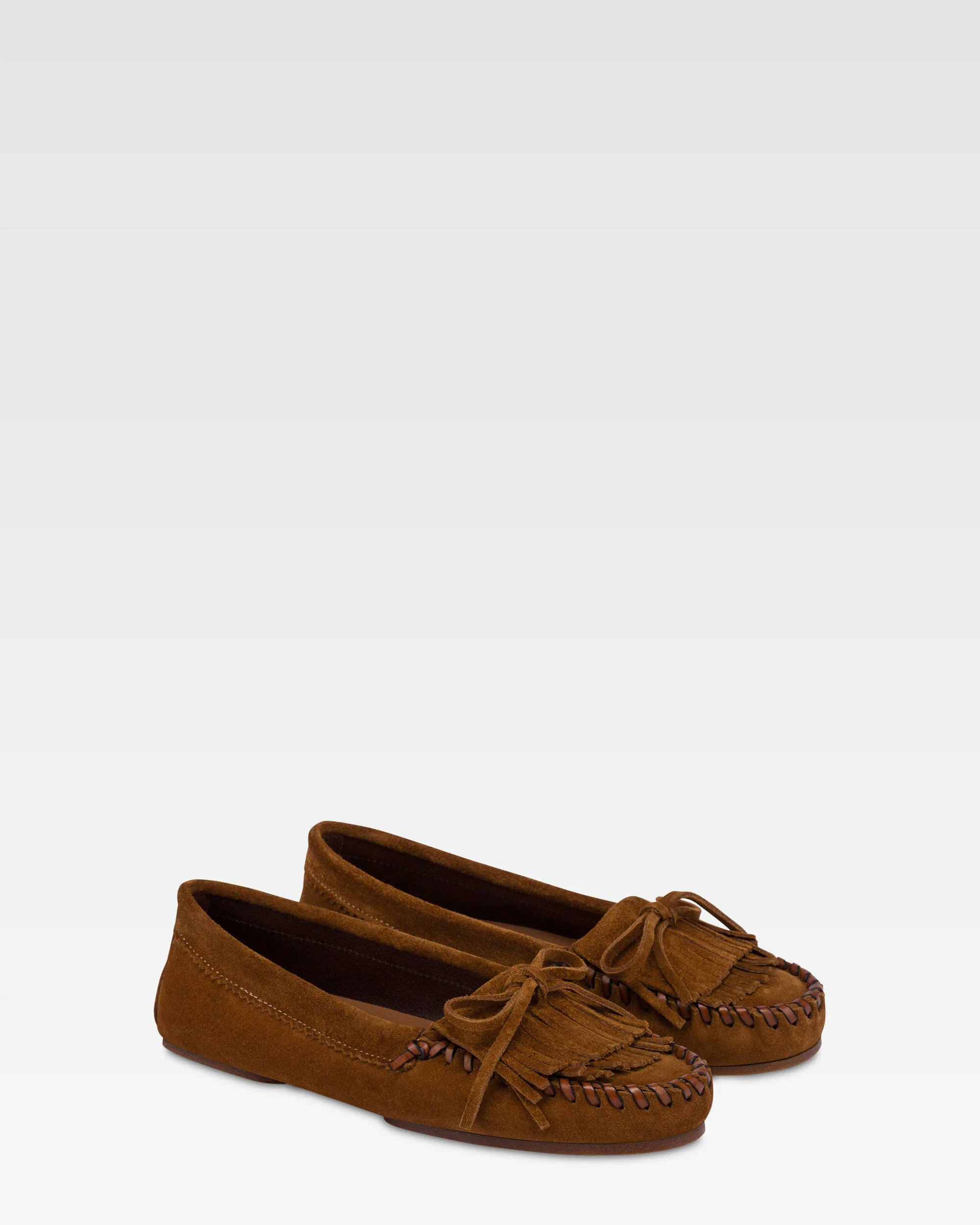 Loafers in cognac suede leather - Image 2