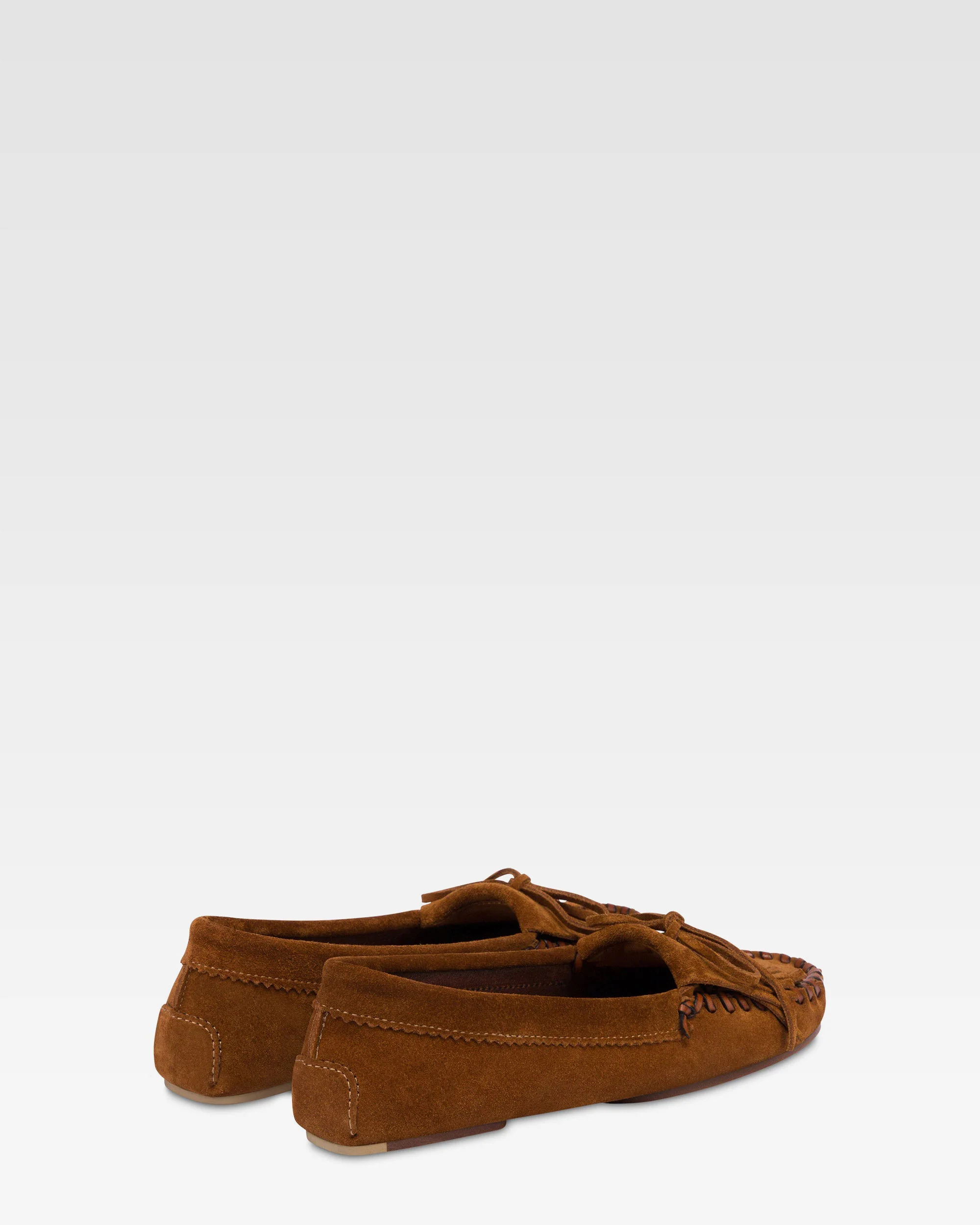 Loafers in cognac suede leather - Image 3