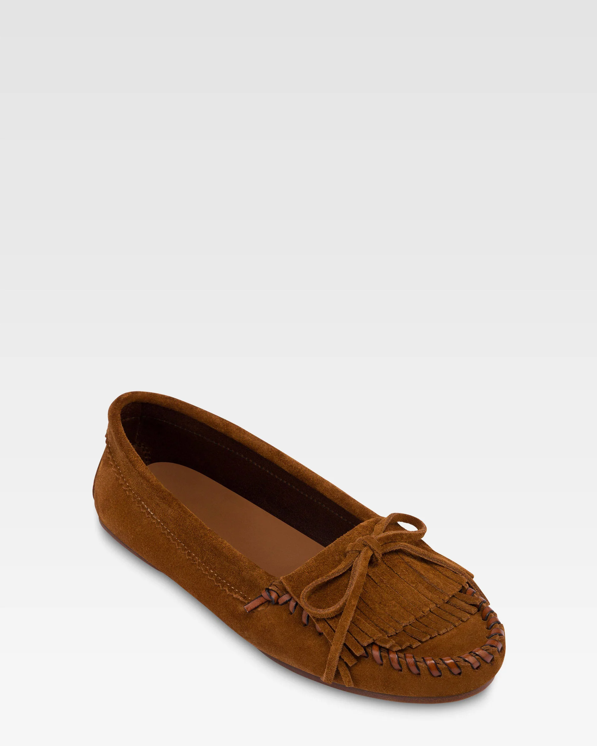 Loafers in cognac suede leather - Image 5
