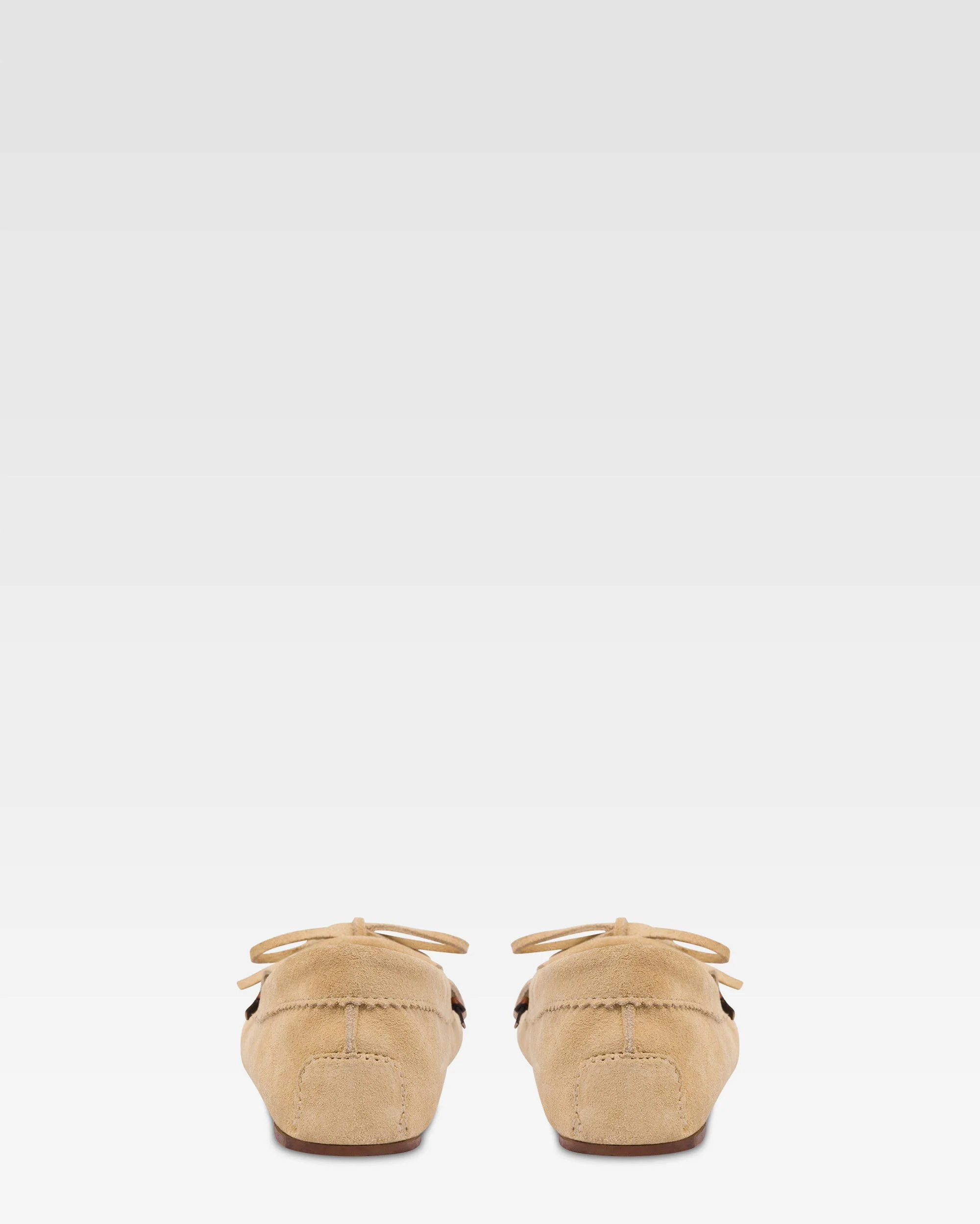 Loafers in ecru suede leather - Image 4