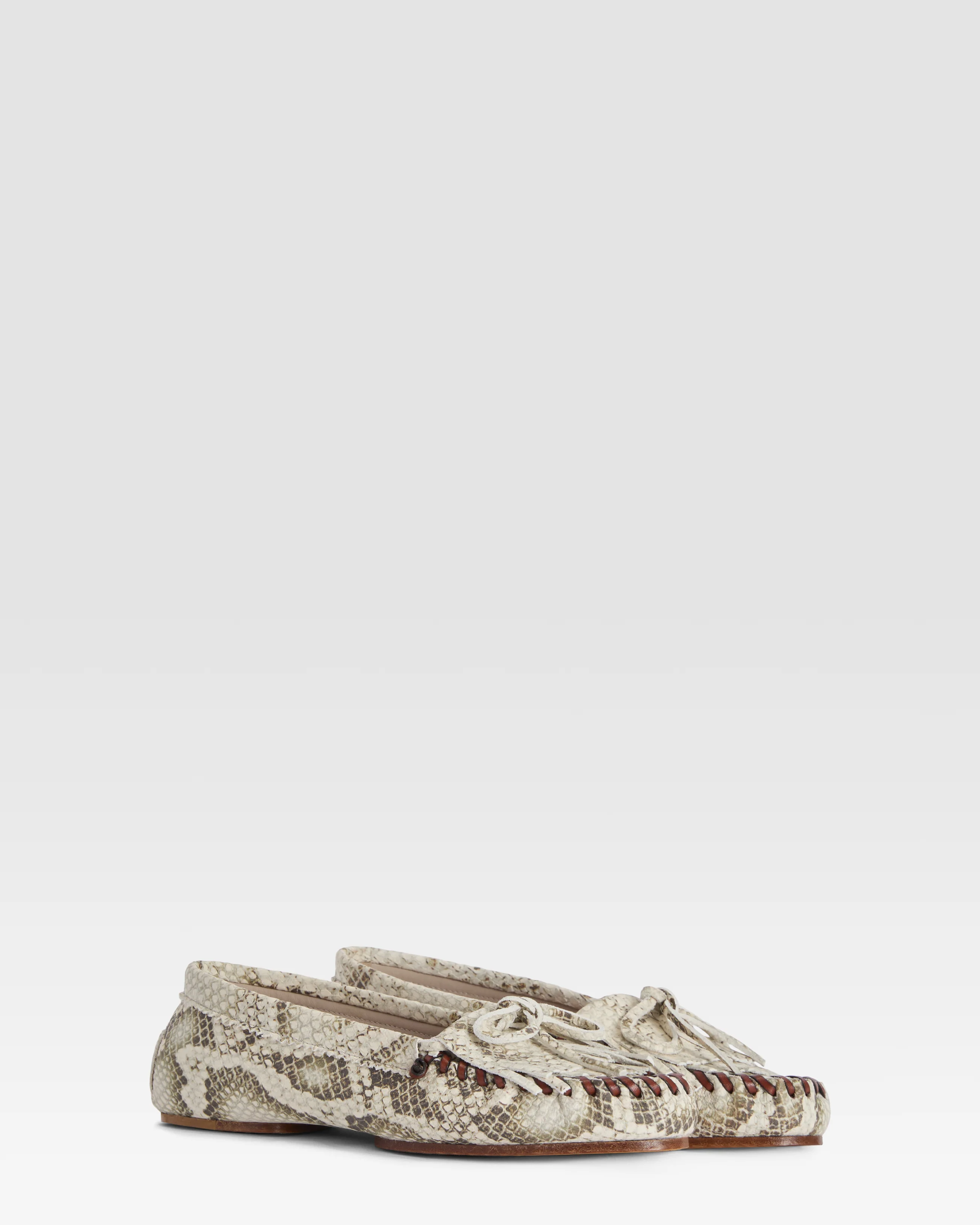 Python-print leather loafer - Image 2