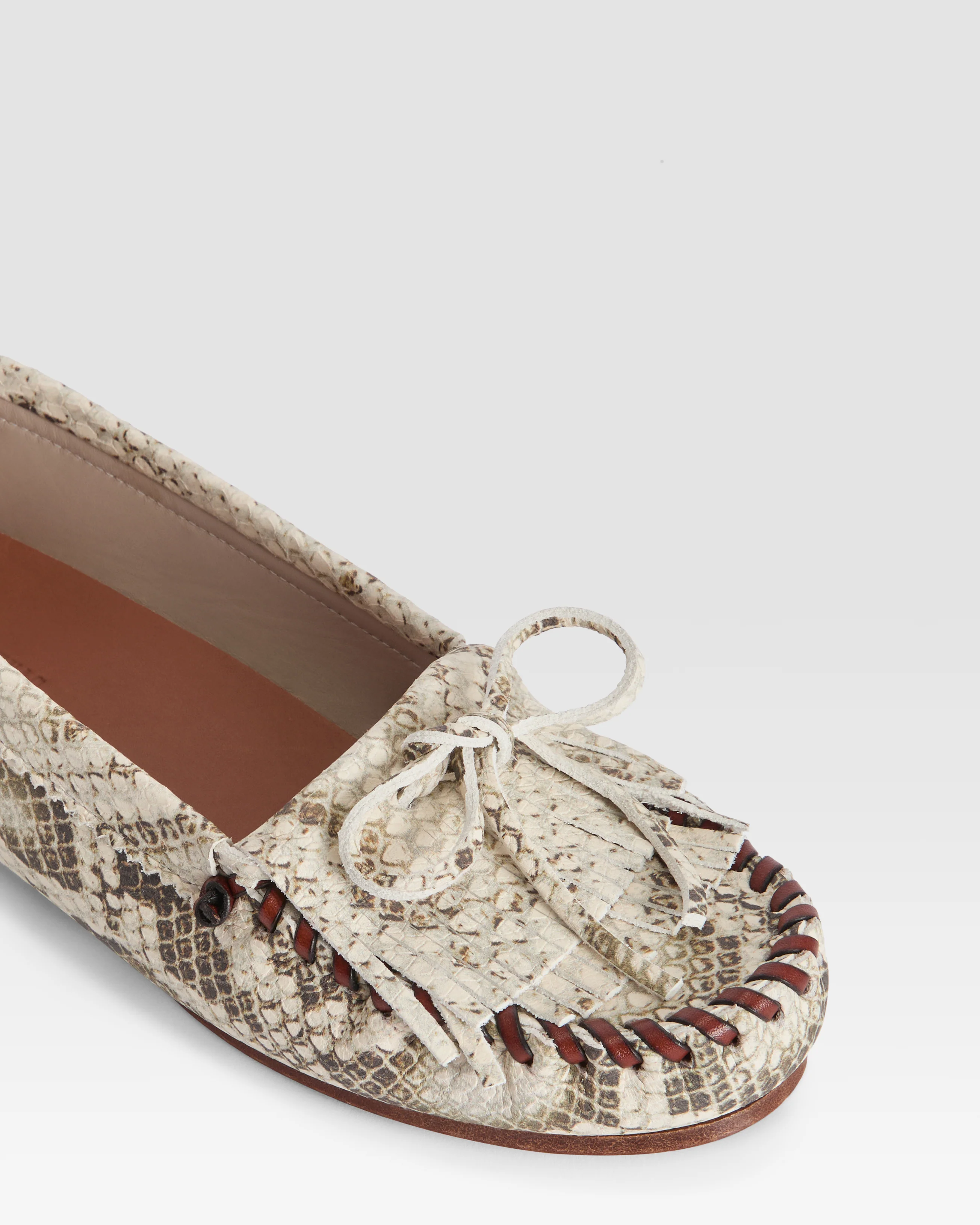 Python-print leather loafer - Image 4