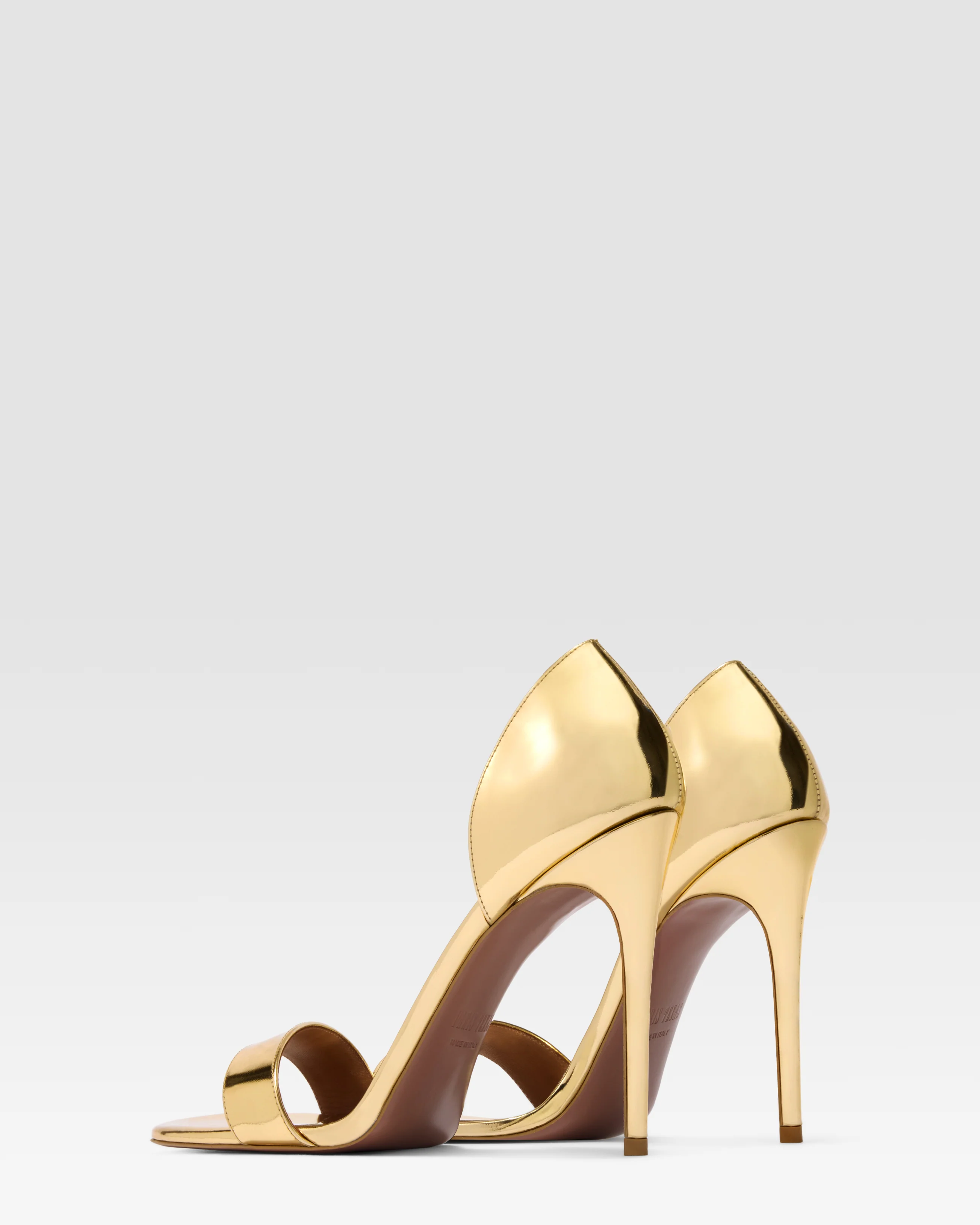 METALLIC LEATHER SANDAL WITH MIRROR EFFECT - Image 3