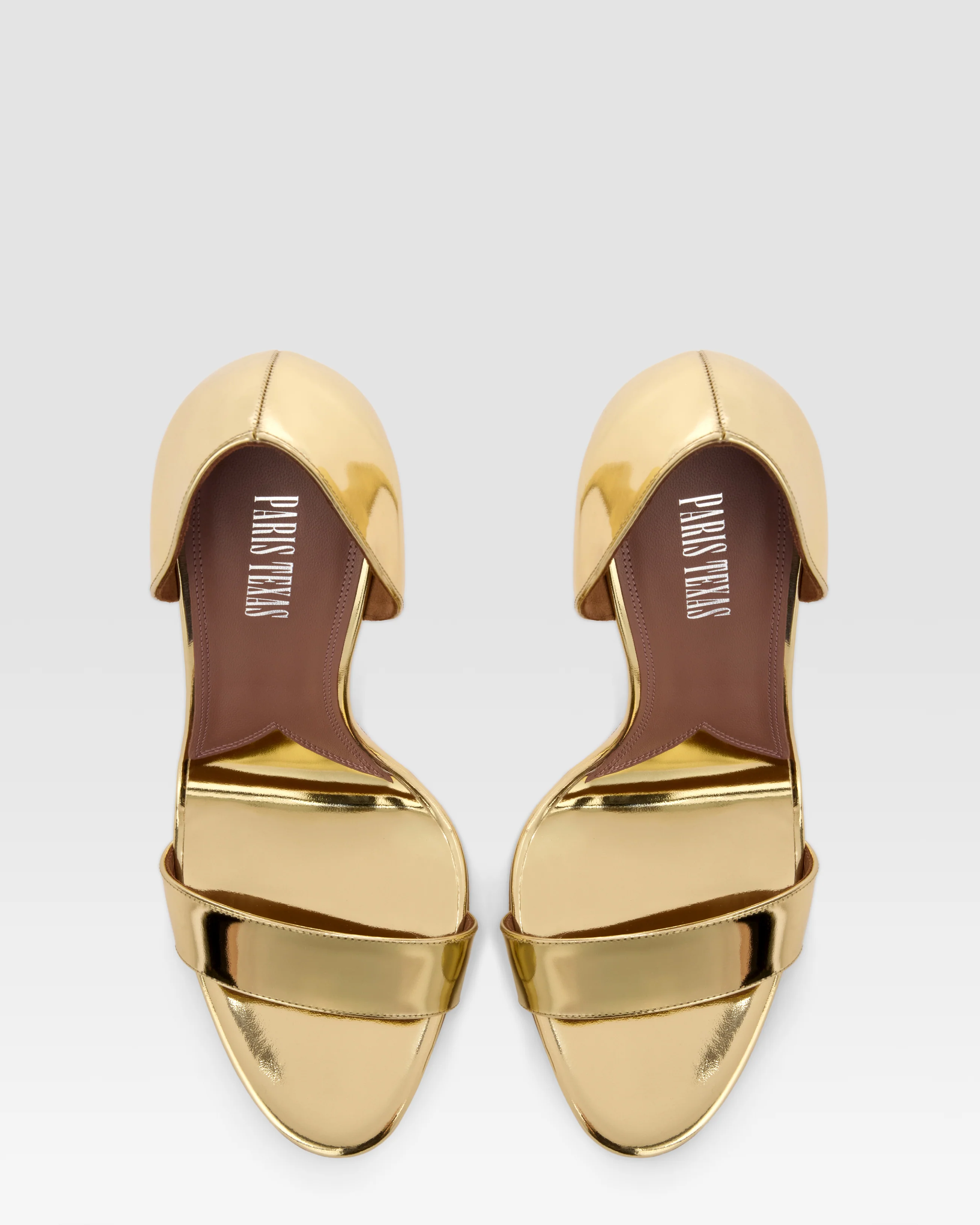 METALLIC LEATHER SANDAL WITH MIRROR EFFECT - Image 5