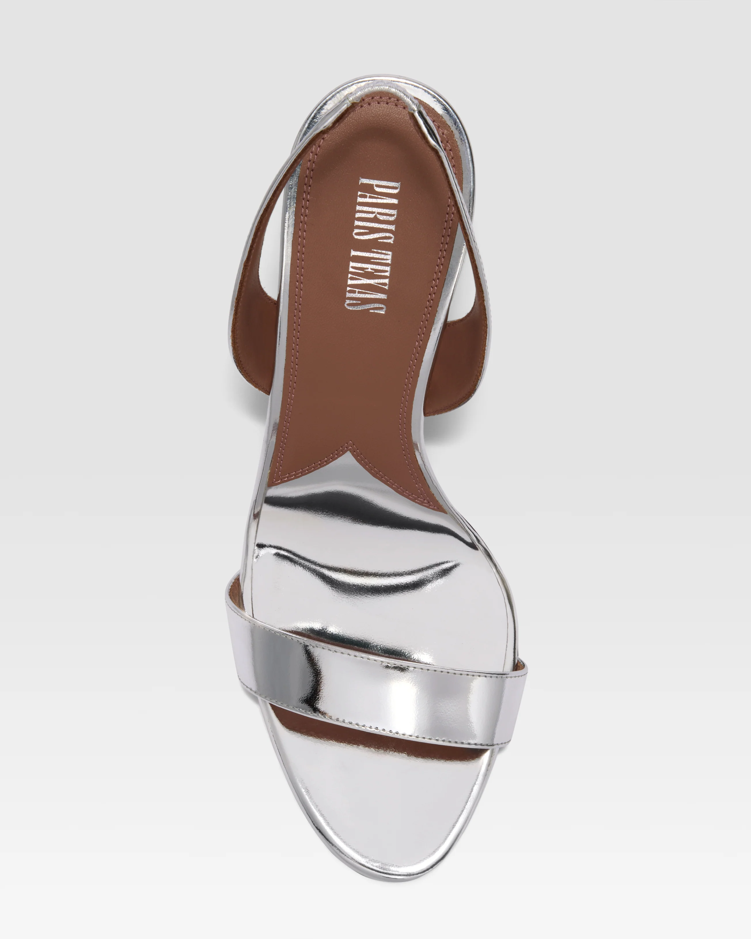 METALLIC LEATHER SANDAL WITH MIRROR EFFECT - Image 5