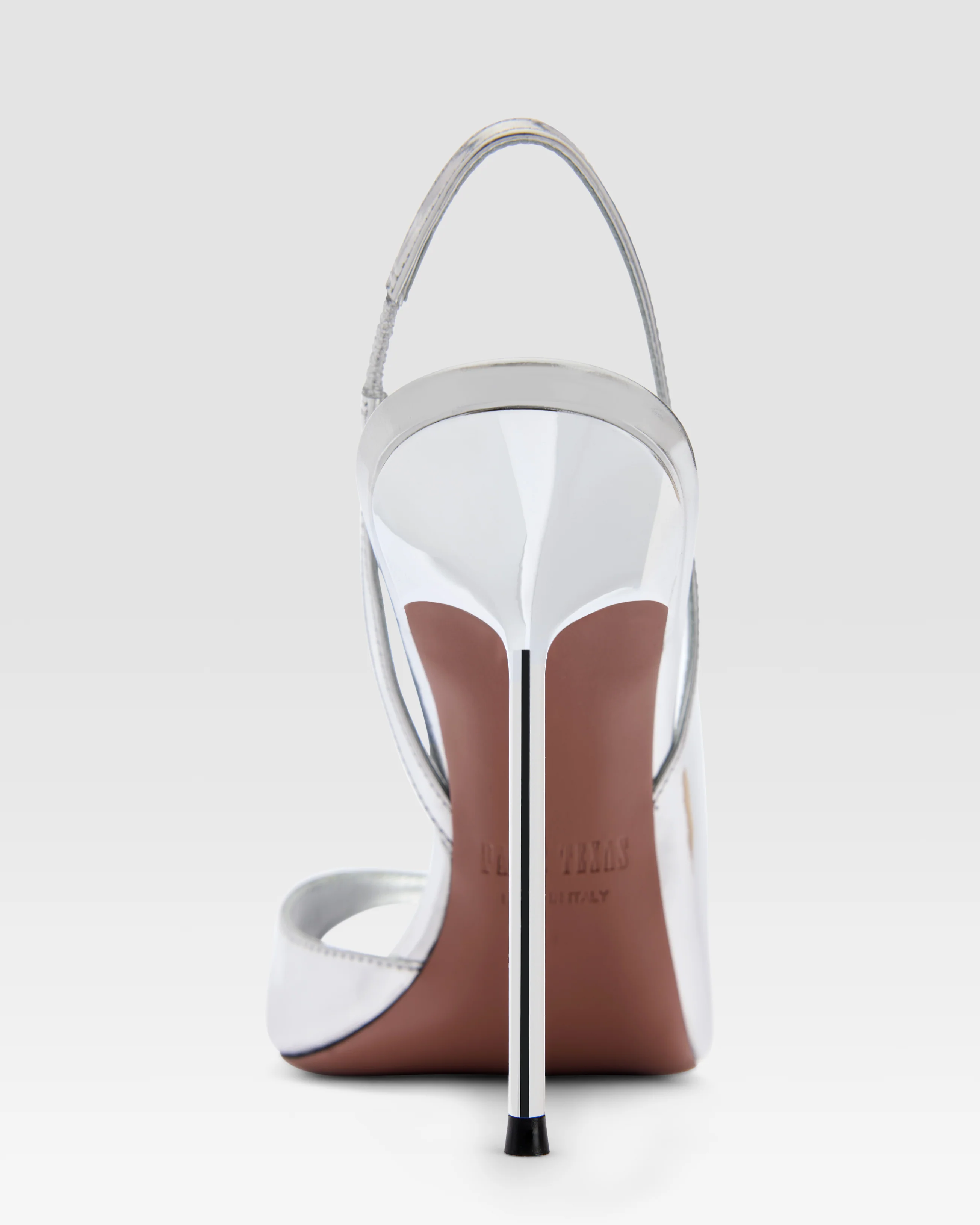 METALLIC LEATHER SANDAL WITH MIRROR EFFECT - Image 4