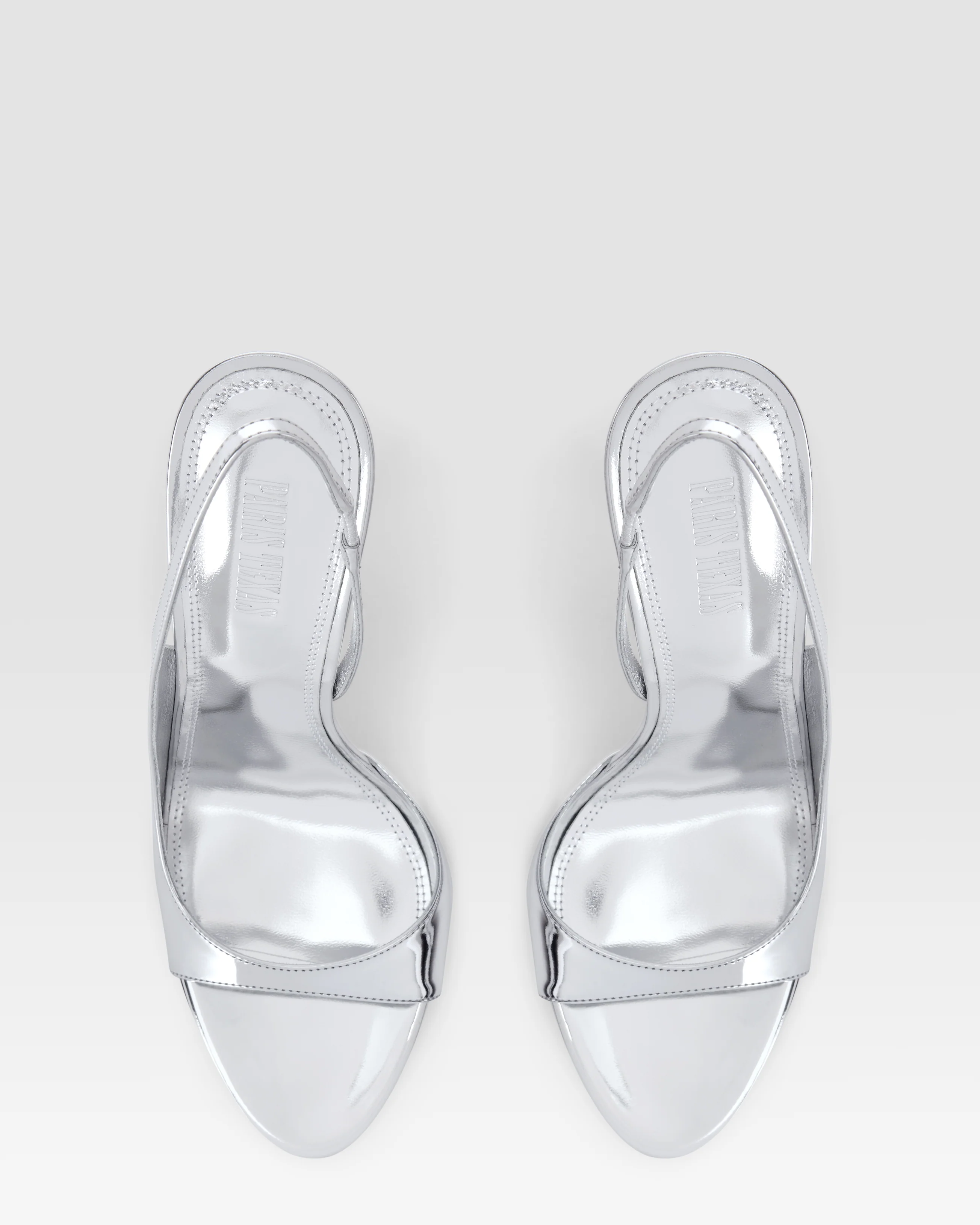 METALLIC LEATHER SANDAL WITH MIRROR EFFECT - Image 5