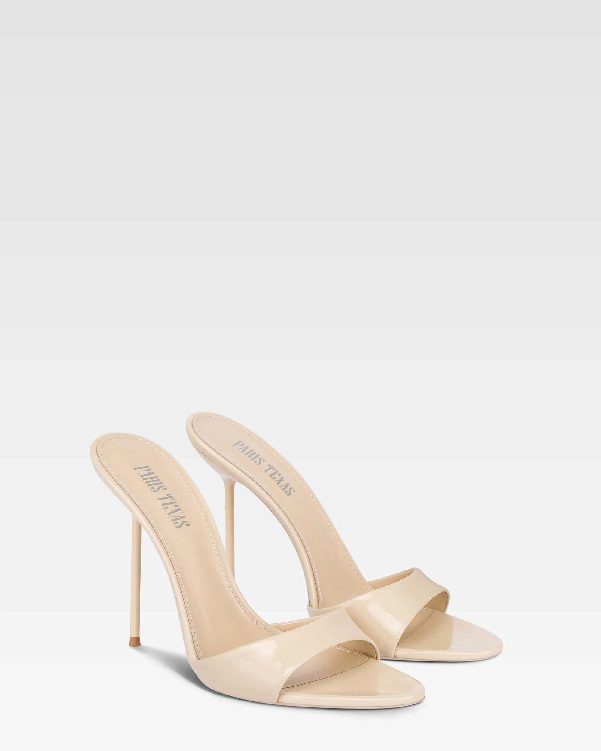 Mules in almond patent leather - Image 2